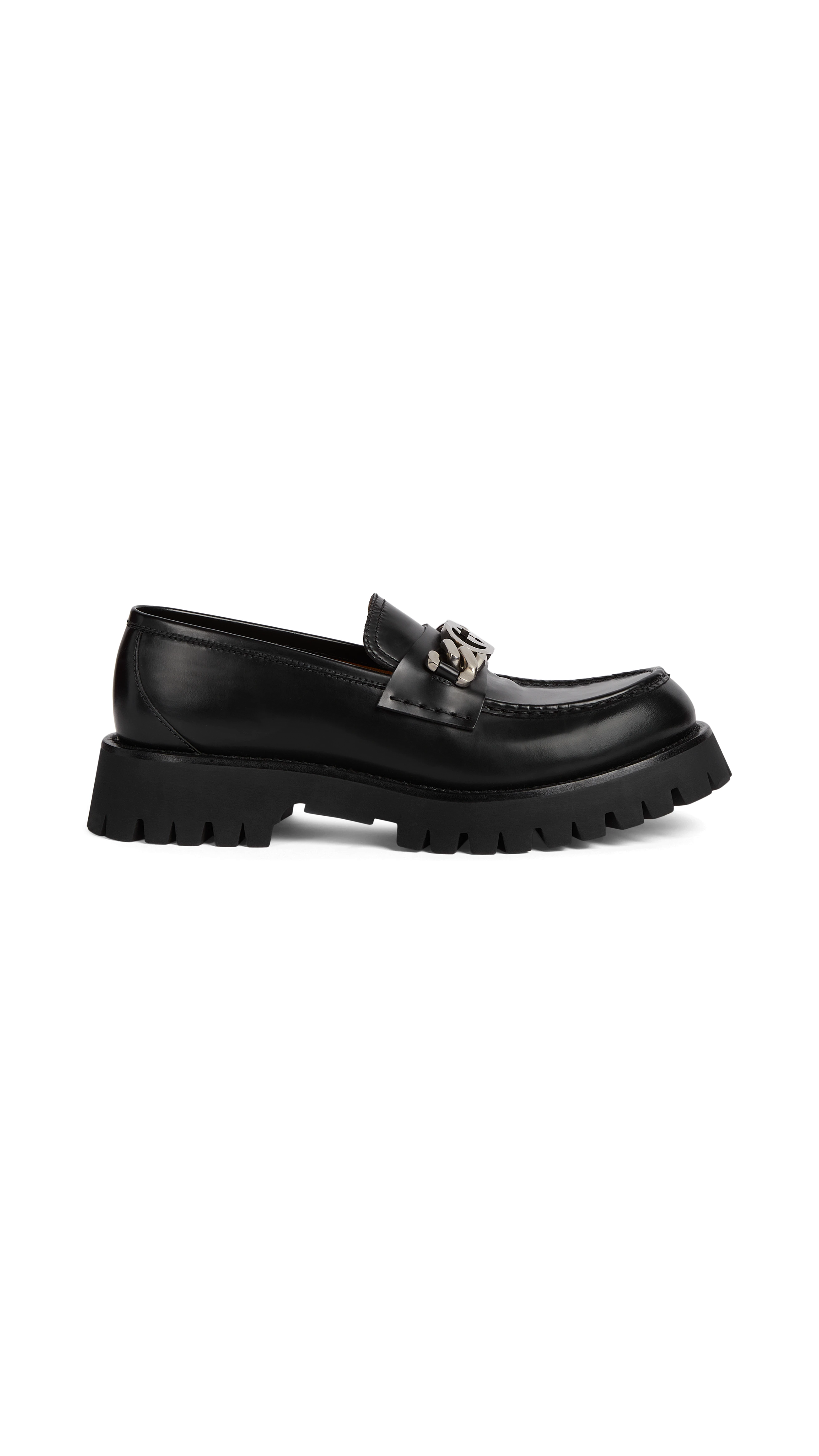 Men's Loafer with Interlocking G - Black