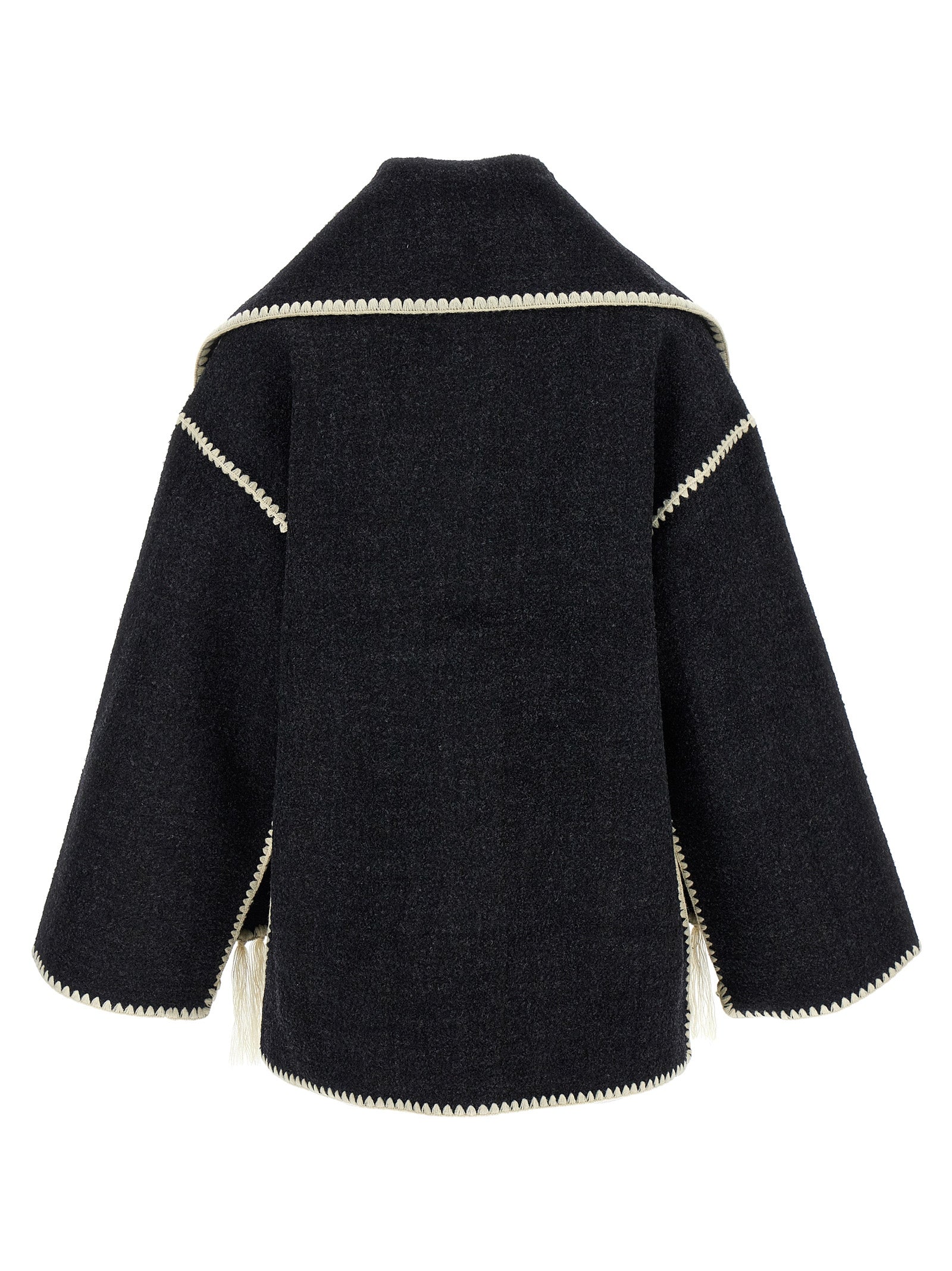 Embroidered Scarf Jacket Harvest Coat