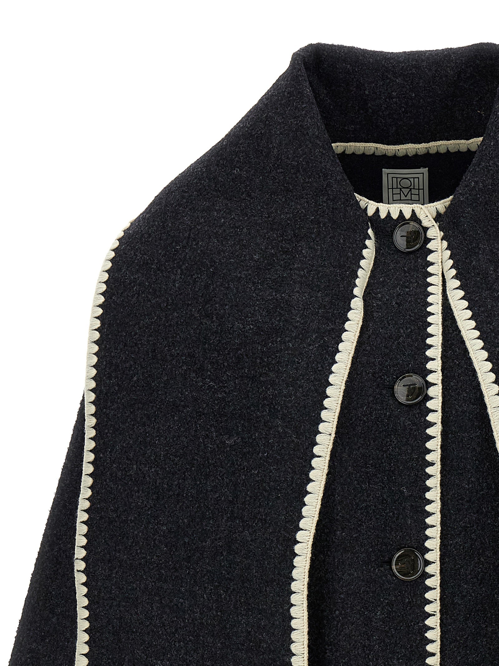 Embroidered Scarf Jacket Harvest Coat