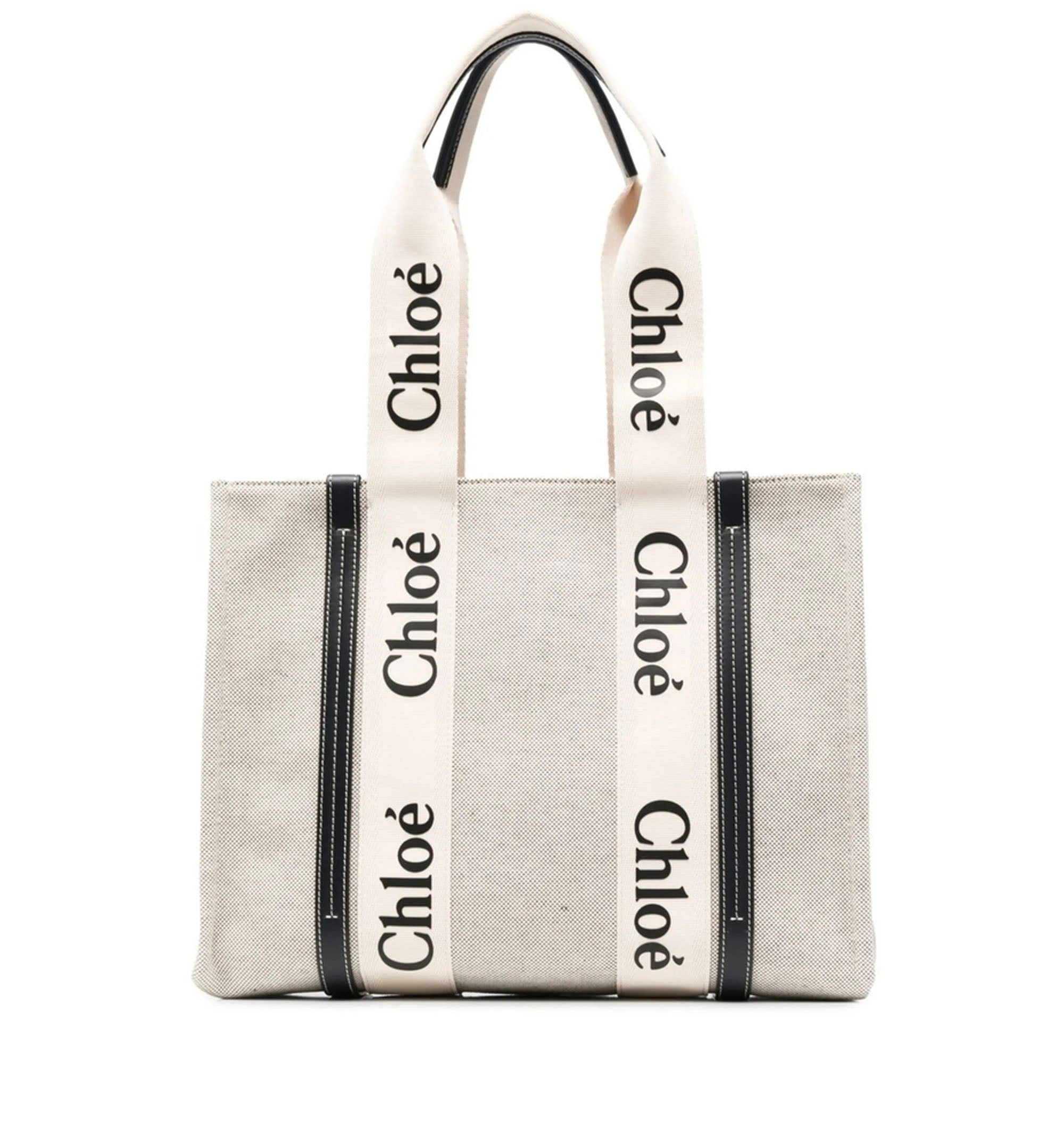 Woody Linen Beige Blue Shoulder Bag