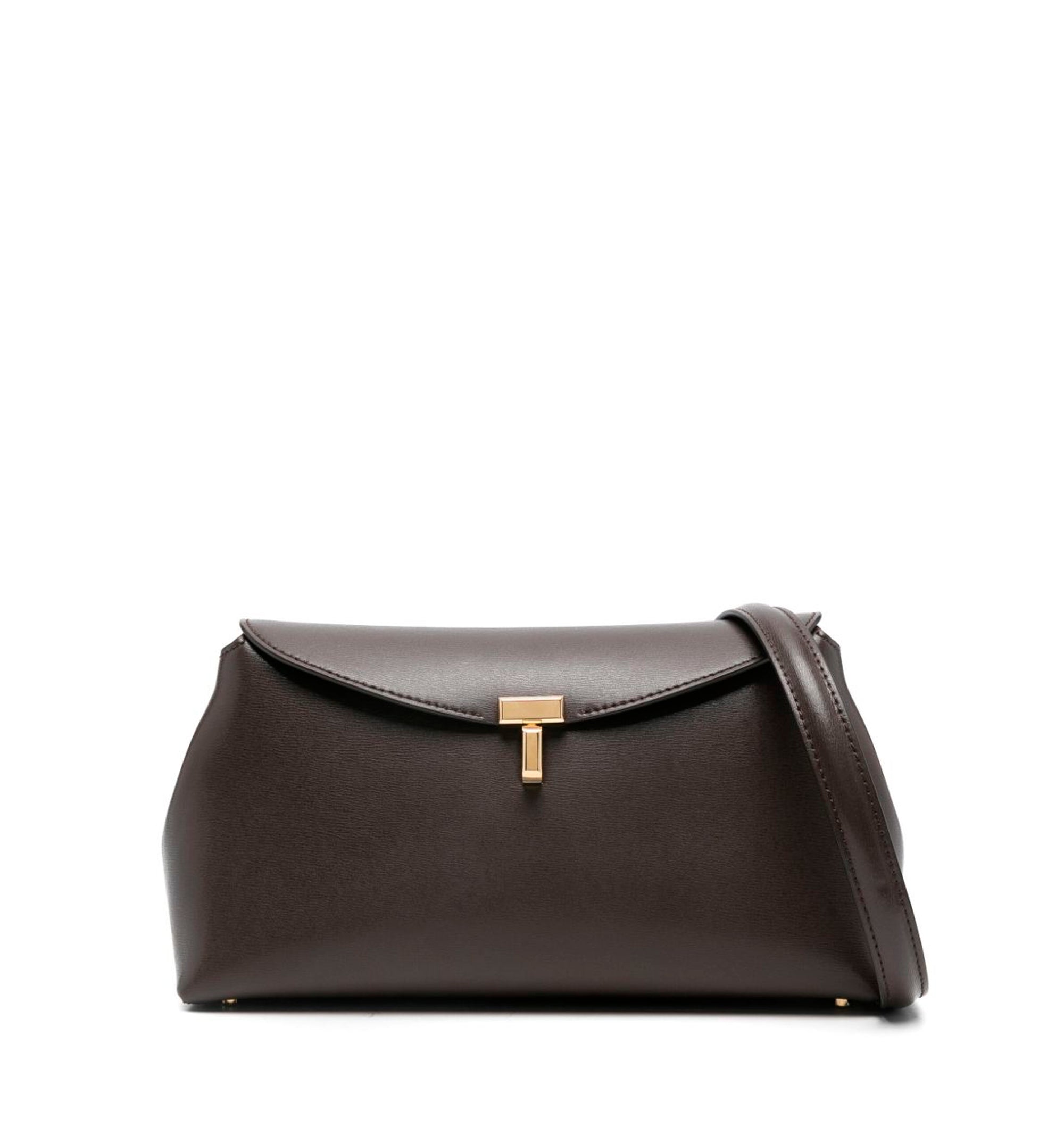 T-lock leather top-handle bag