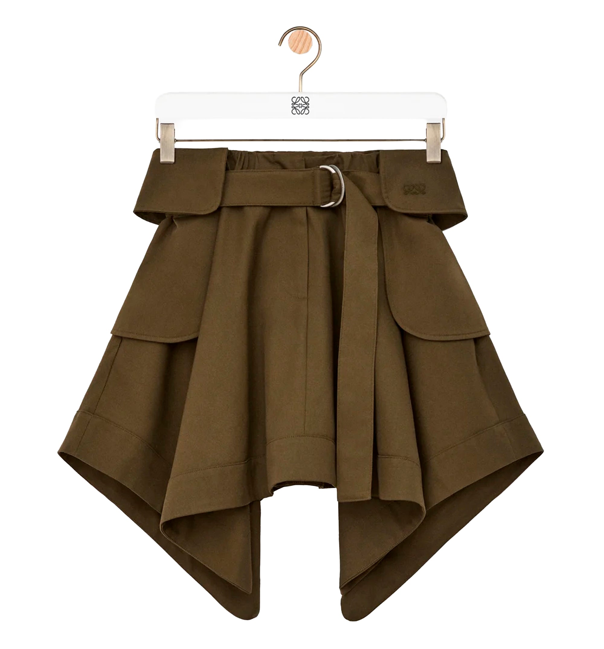 Cargo skirt in cotton and silk