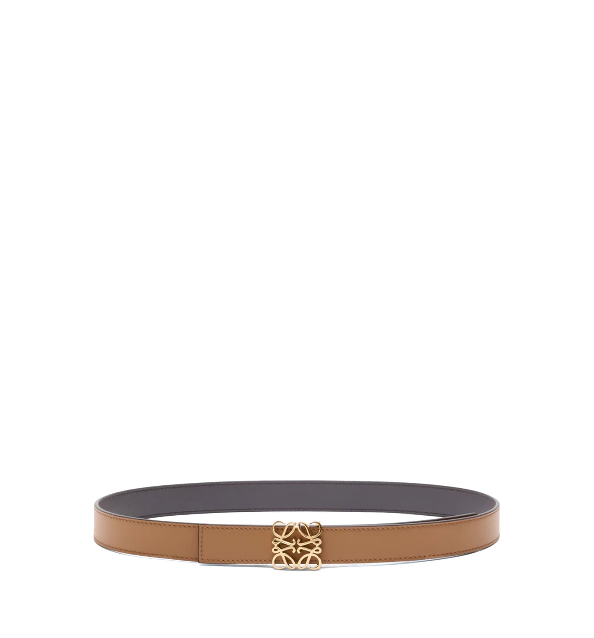 Reversible Anagram Bombé belt in smooth calfskin