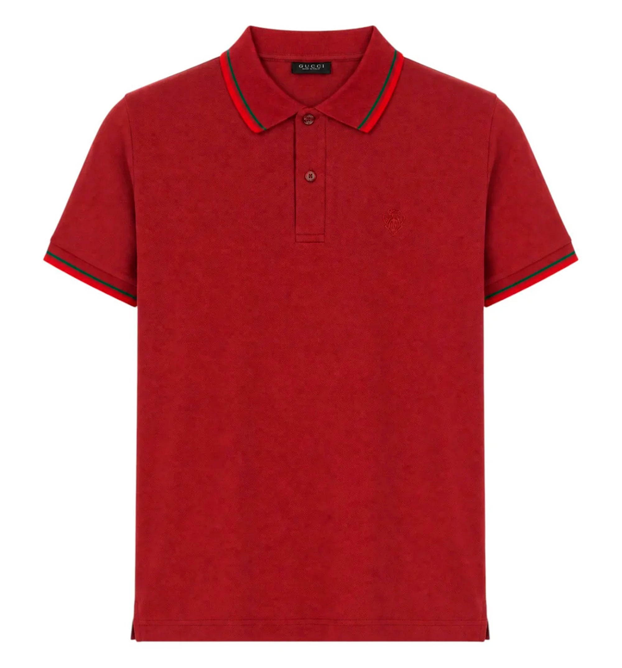 Cotton piquet polo shirt with embroidery