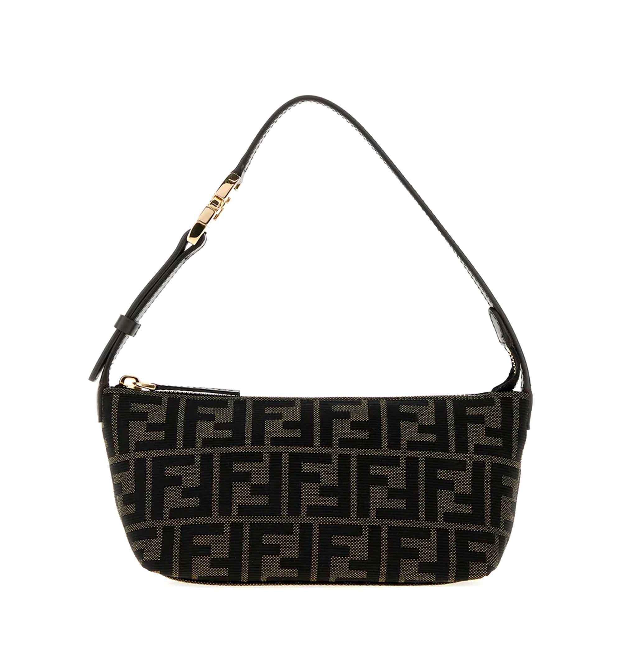 Embroidered jacquard small Vanity handbag