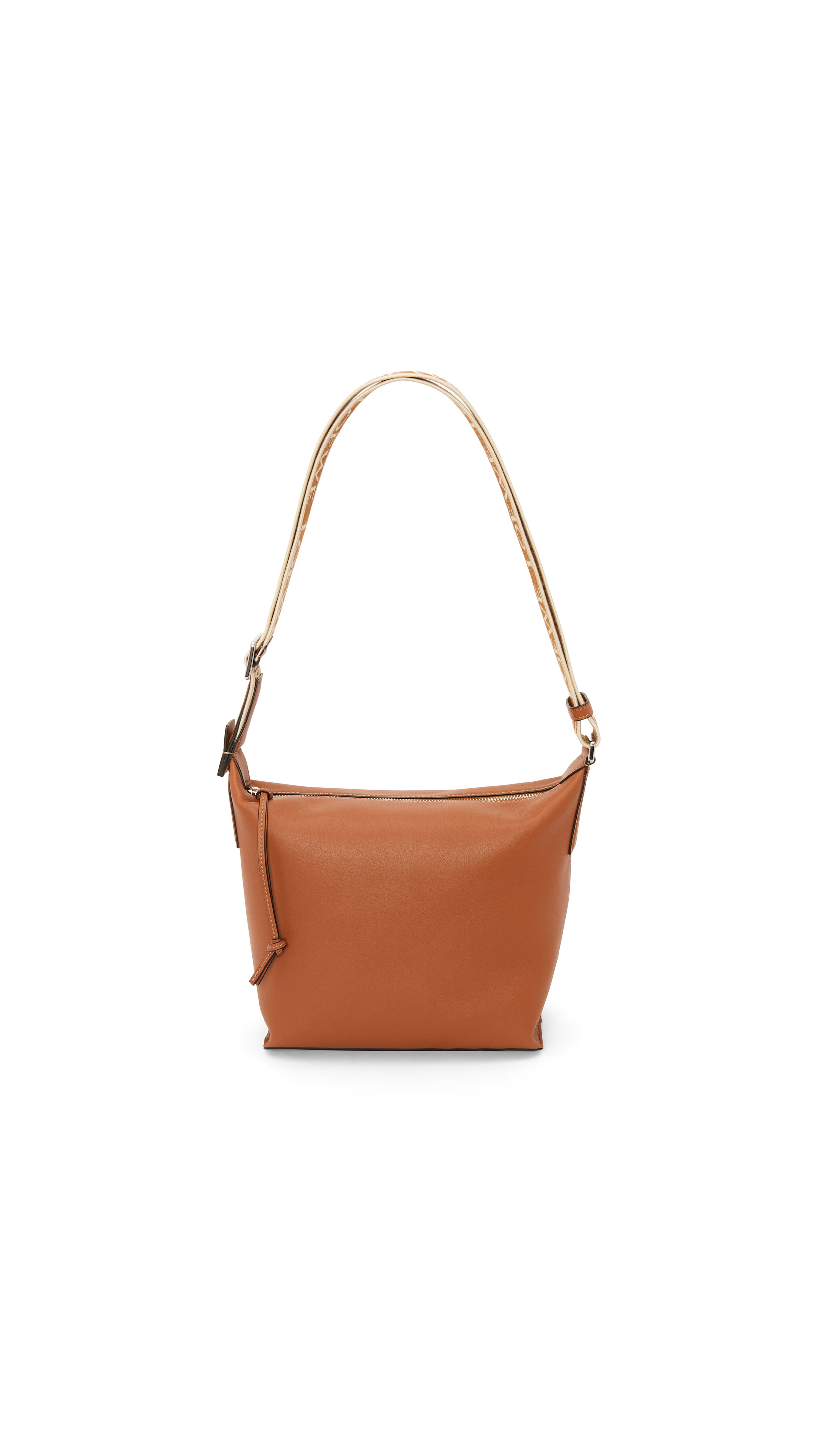 Small Cubi Crossbody Bag in Supple Smooth Calfskin and Jacquard