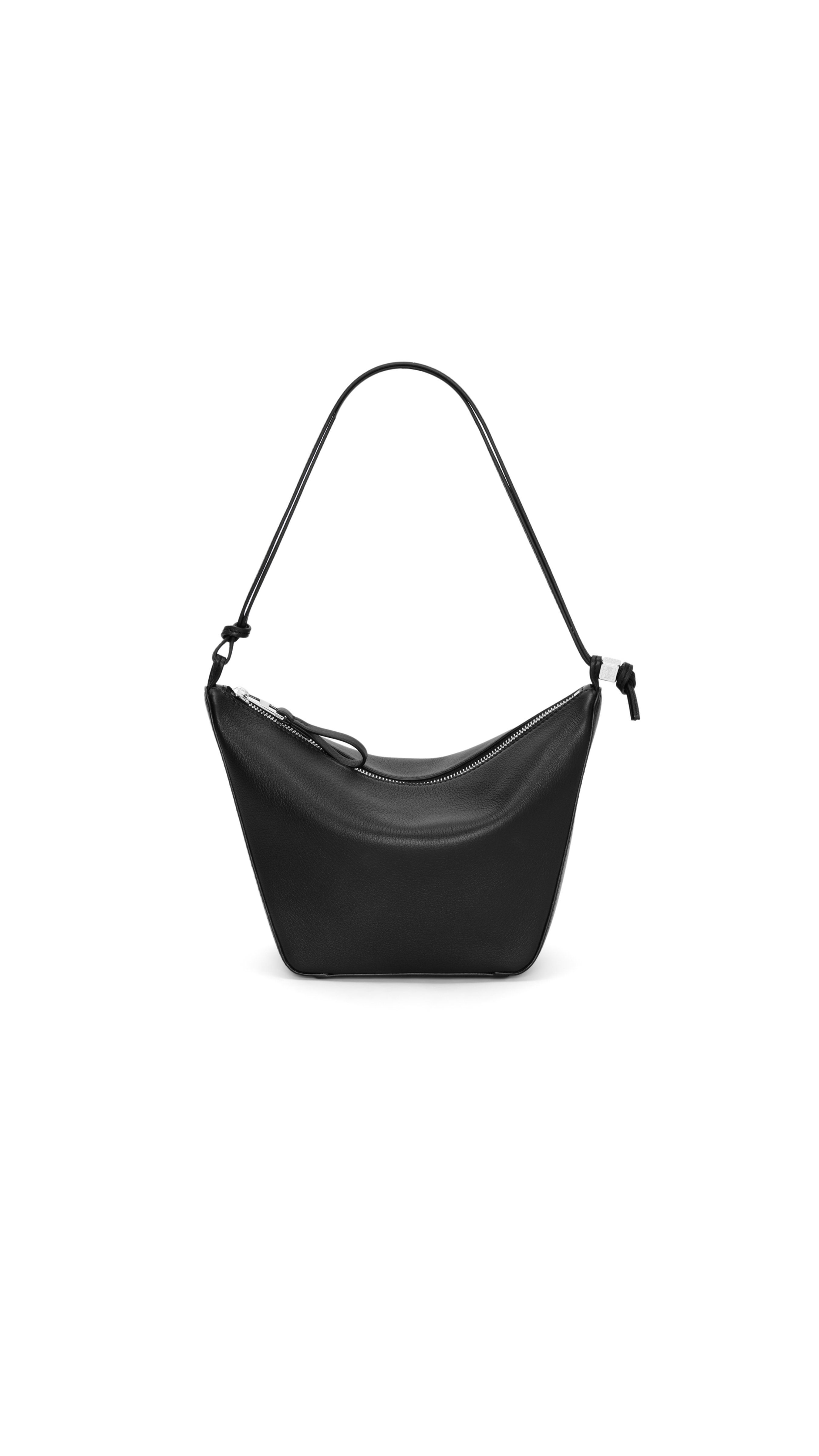 Mini Hammock Hobo Bag In Classic Calfskin - Black