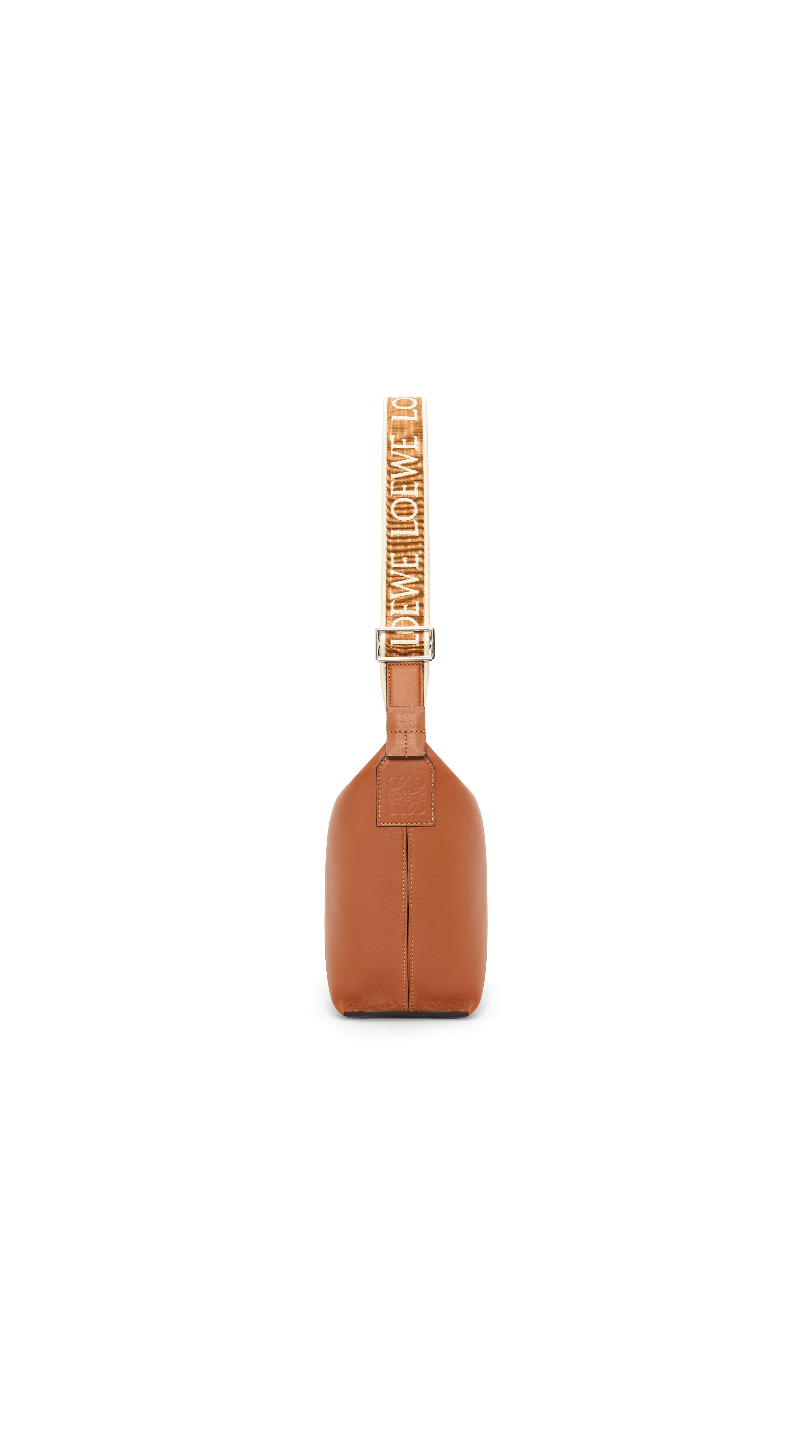 Small Cubi Crossbody Bag in Supple Smooth Calfskin and Jacquard