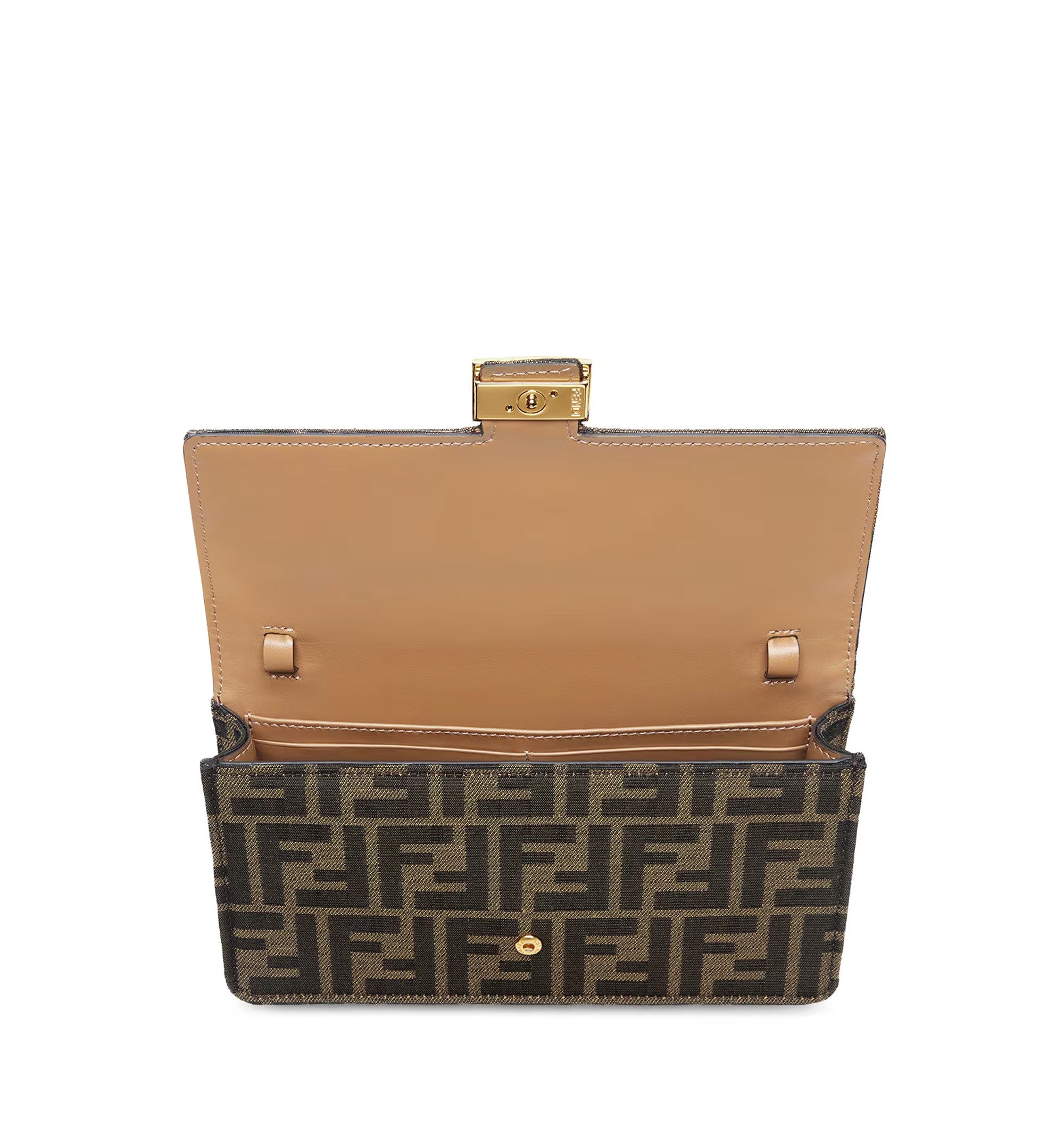 Baguette Wallet on Chain shoulder bag in FF jacquard fabric