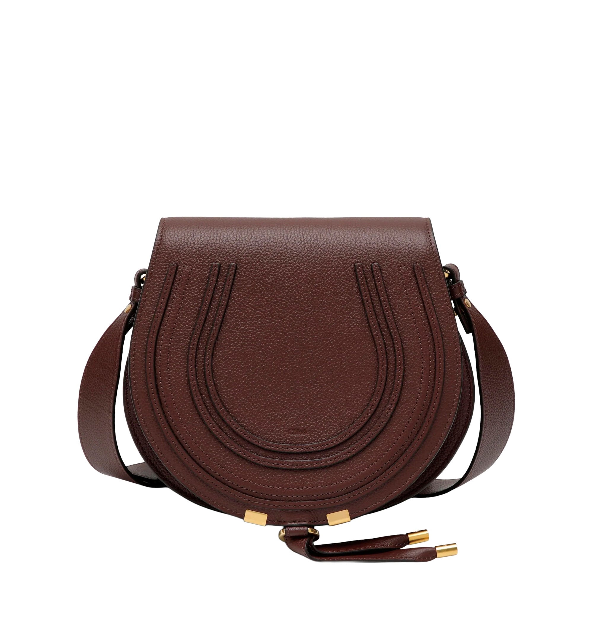 Small Marcie saddle bag in grained leather