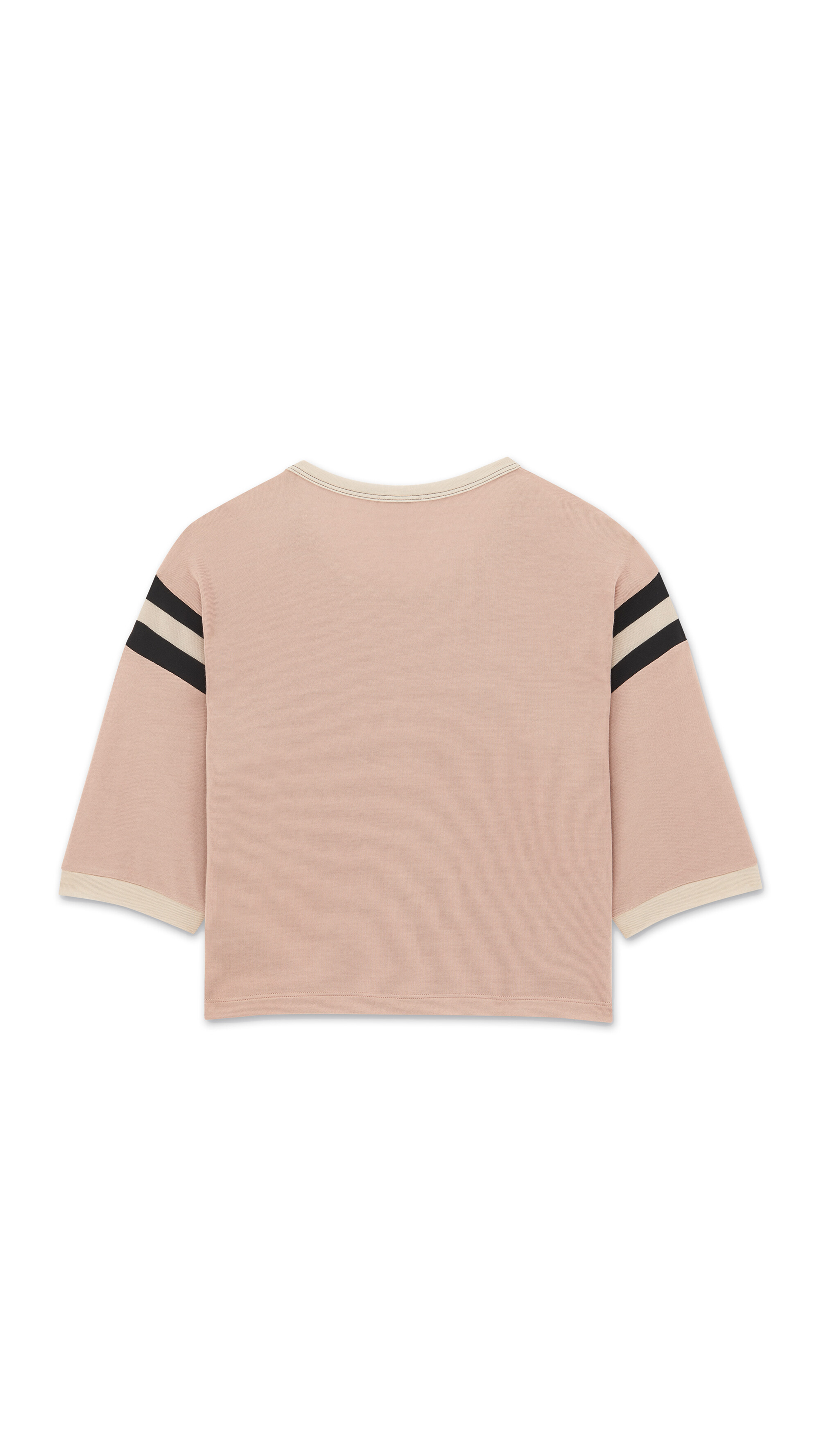 "Political Fictions" Cropped T-shirt - Rose Givre/Noir