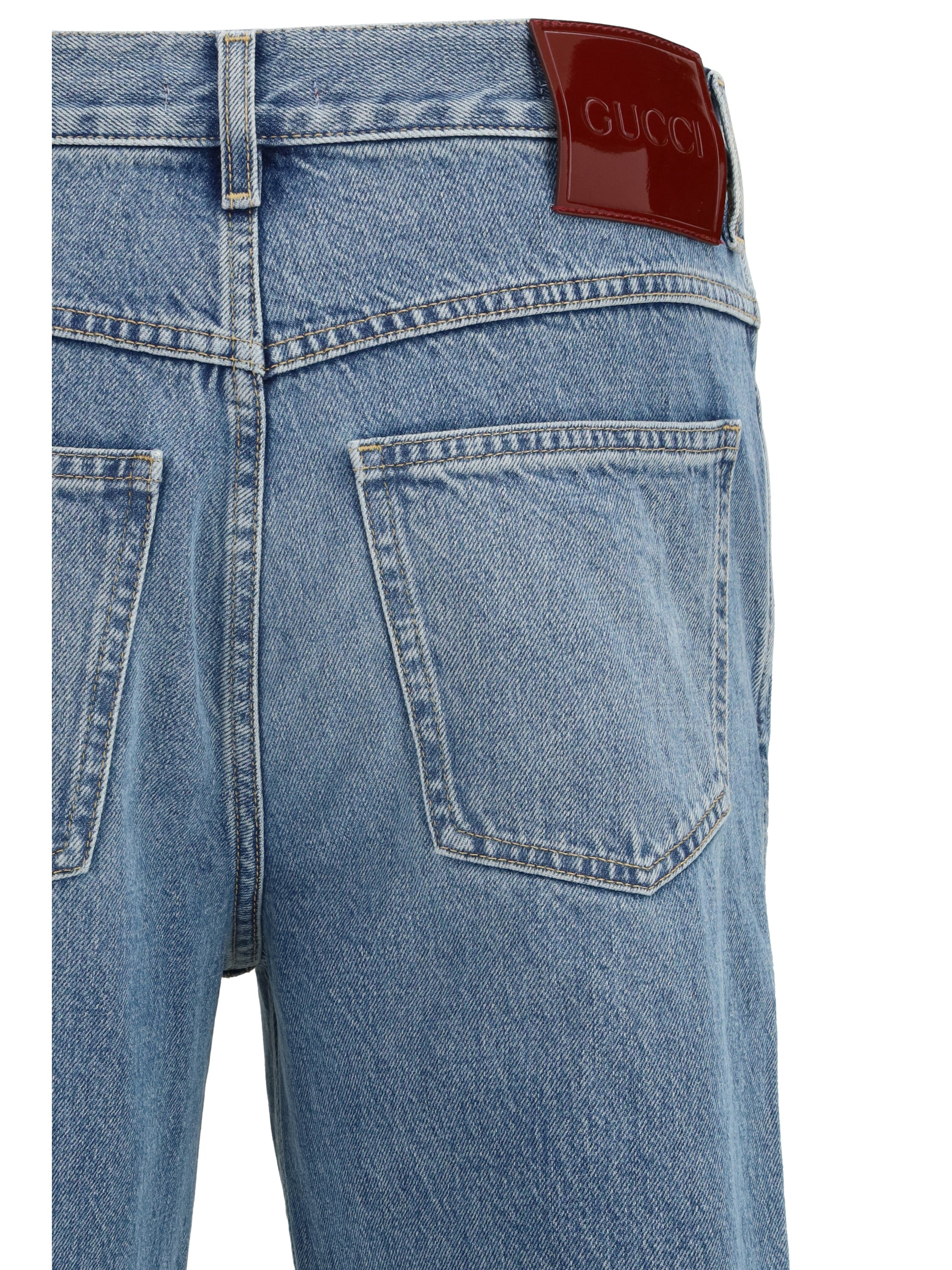 Slim-Fit Cotton Denim Trousers