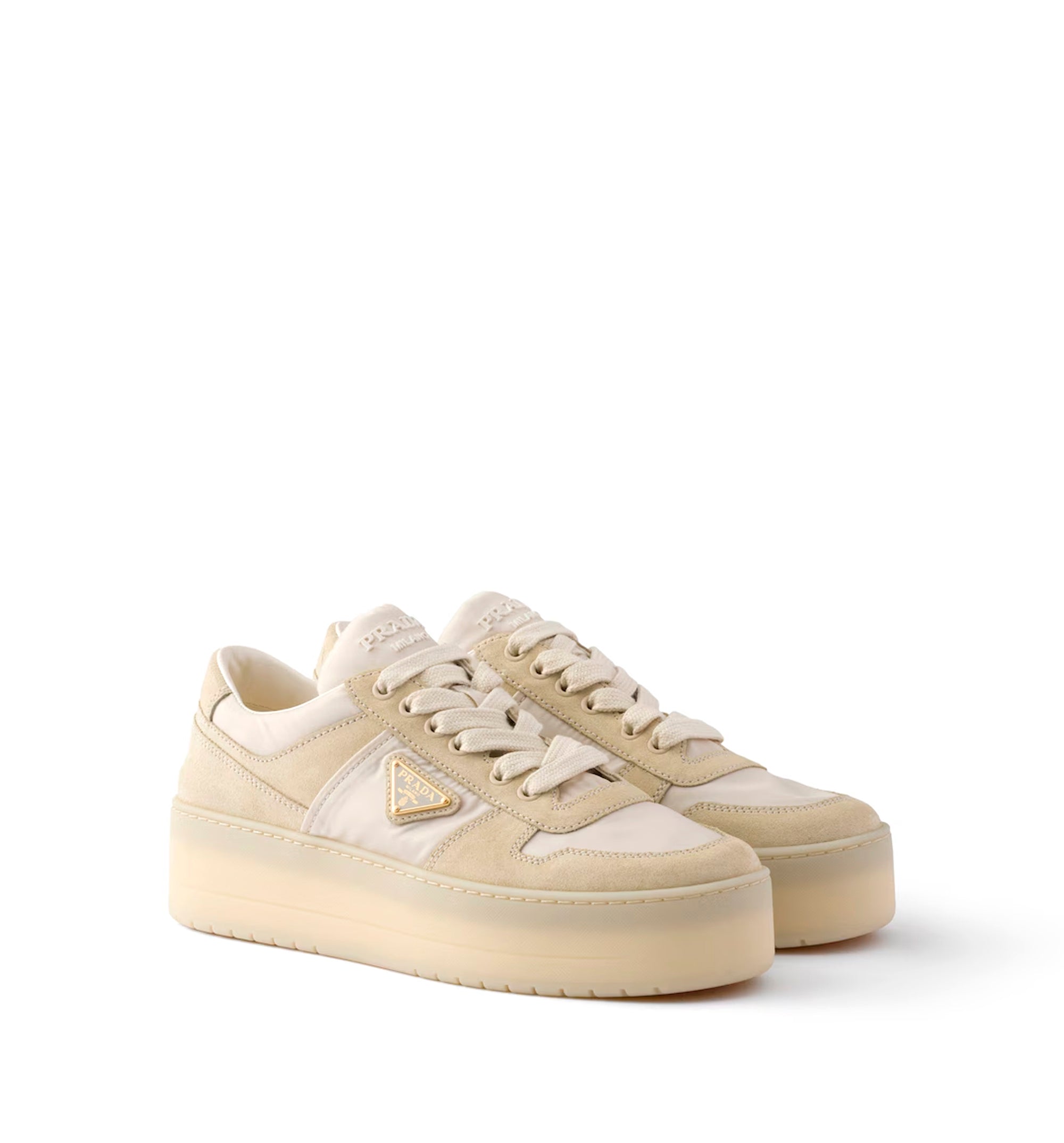 Downtown Bold Re-Nylon and suede sneakers