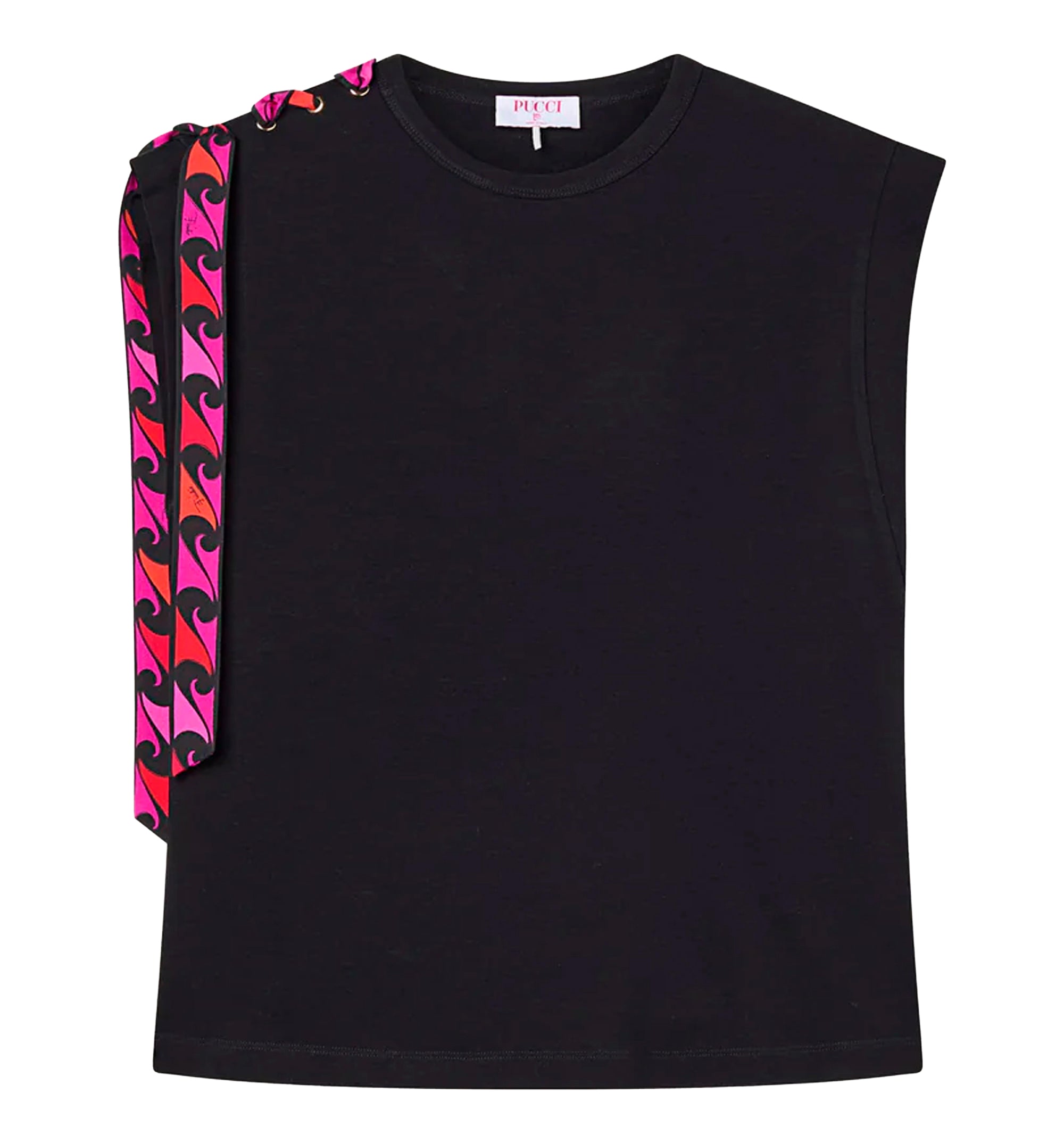 T-shirt with Foulard Detail