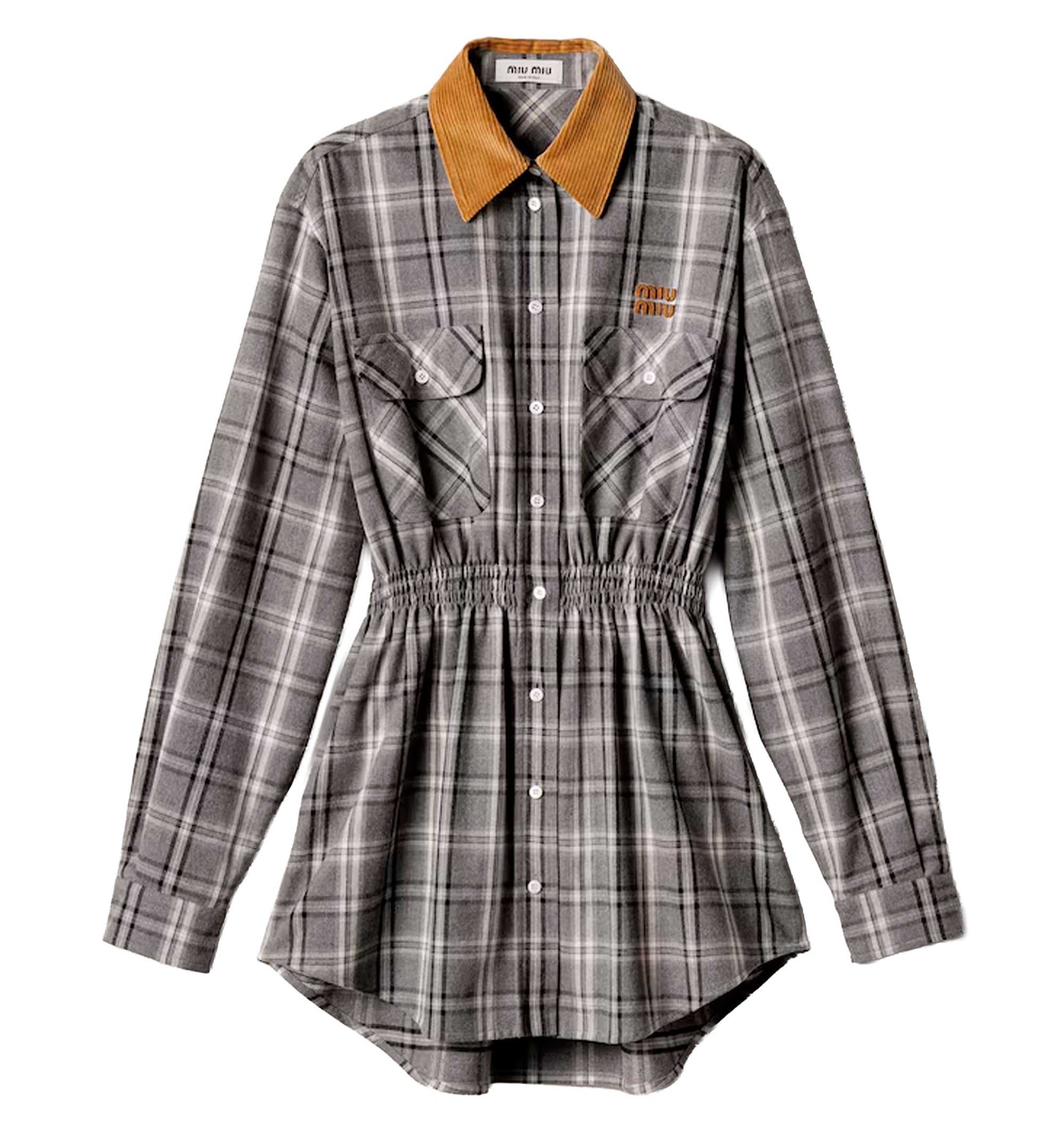 Flannel mini-dress