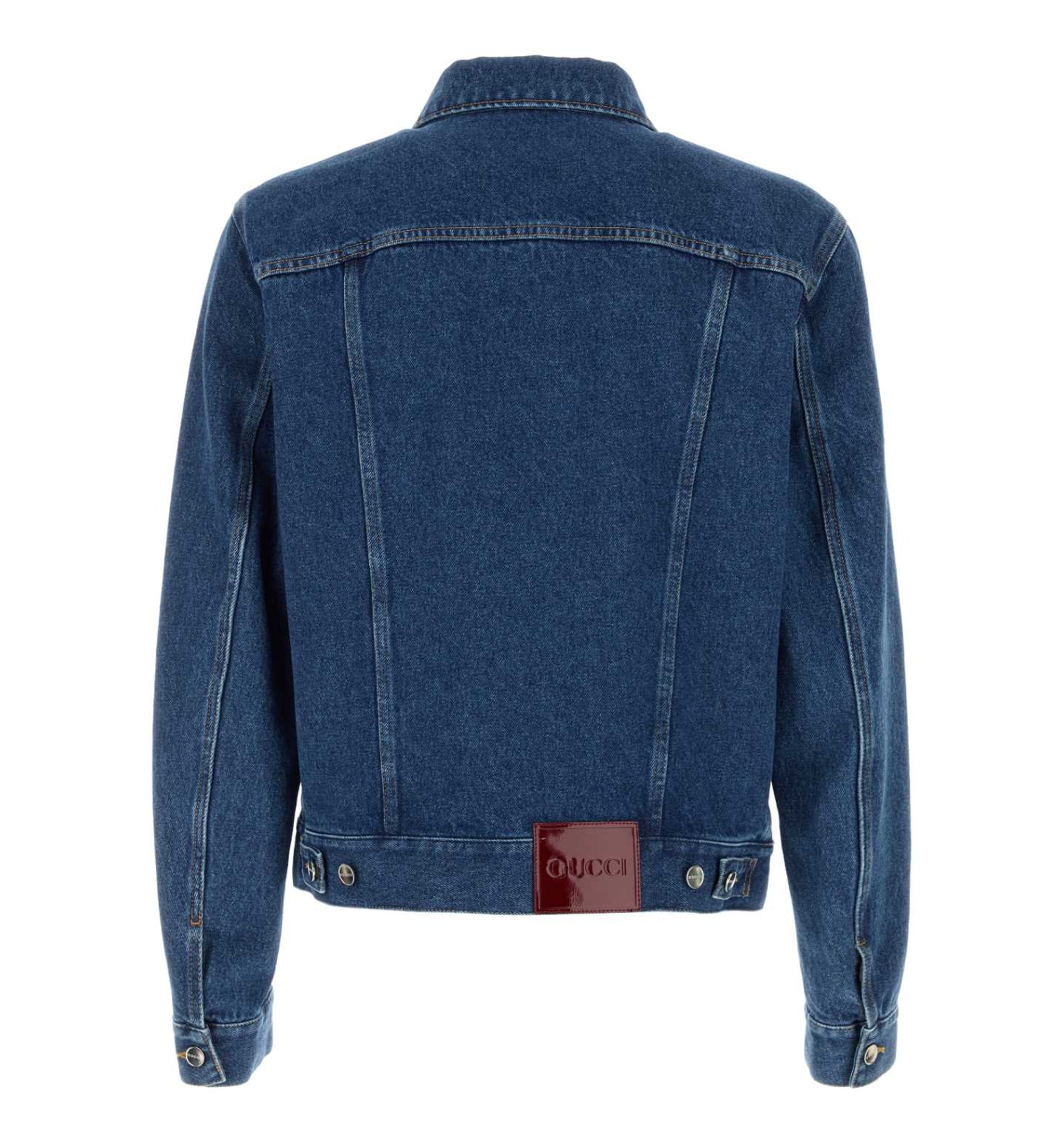 Cotton Denim Jacket With Horsebit