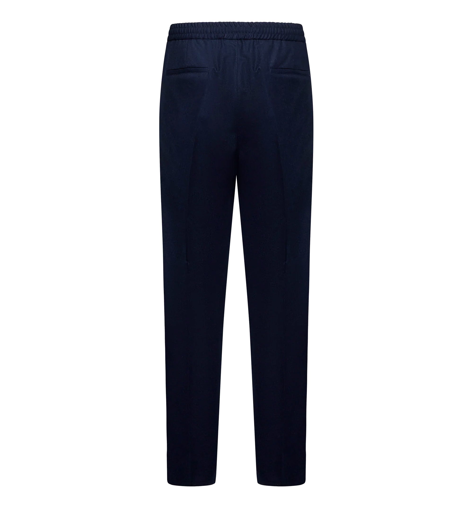 Leisure Fit Virgin Wool Flannel Drawstring Trousers