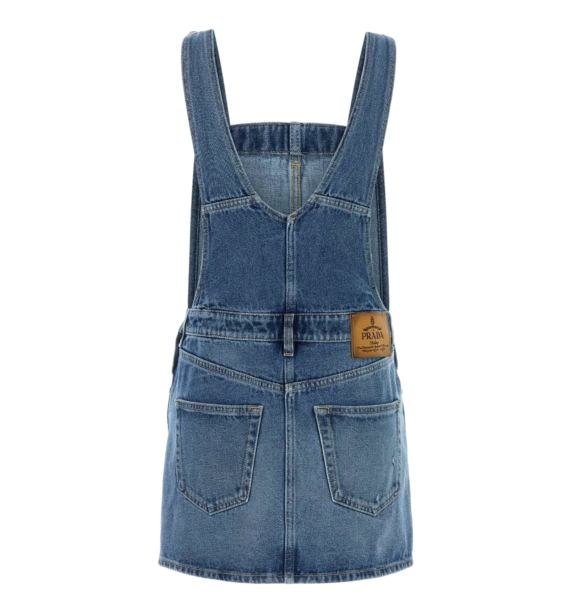 Denim Bib Overall Mini-dress