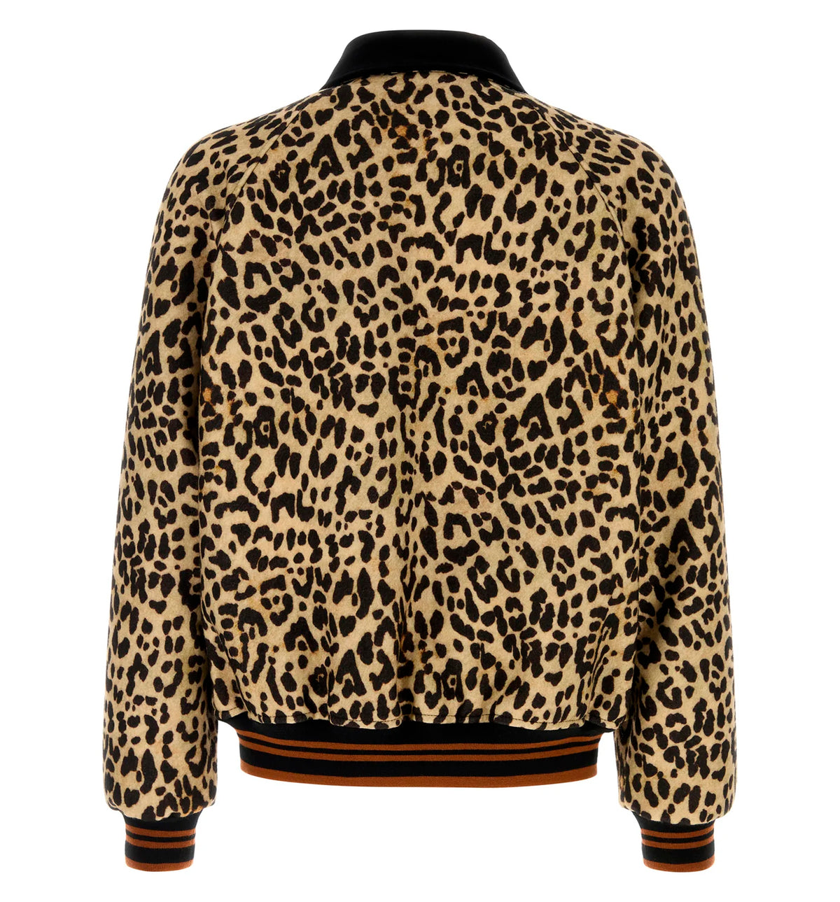 Printed wool bomber jacket