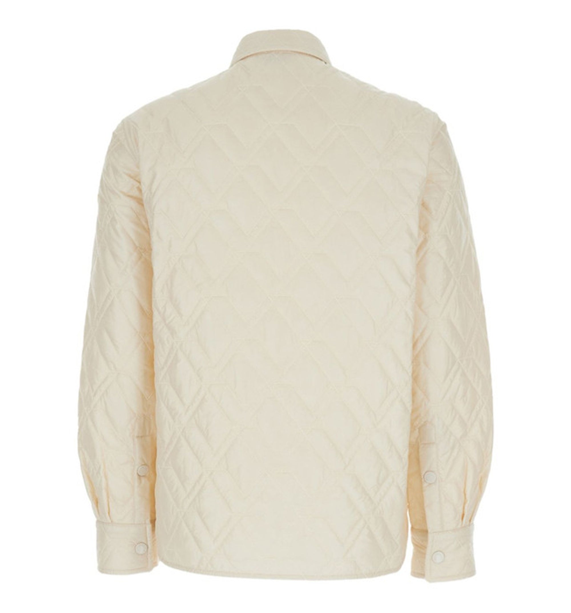Diamond-Quilted Padded Shirt Jacket