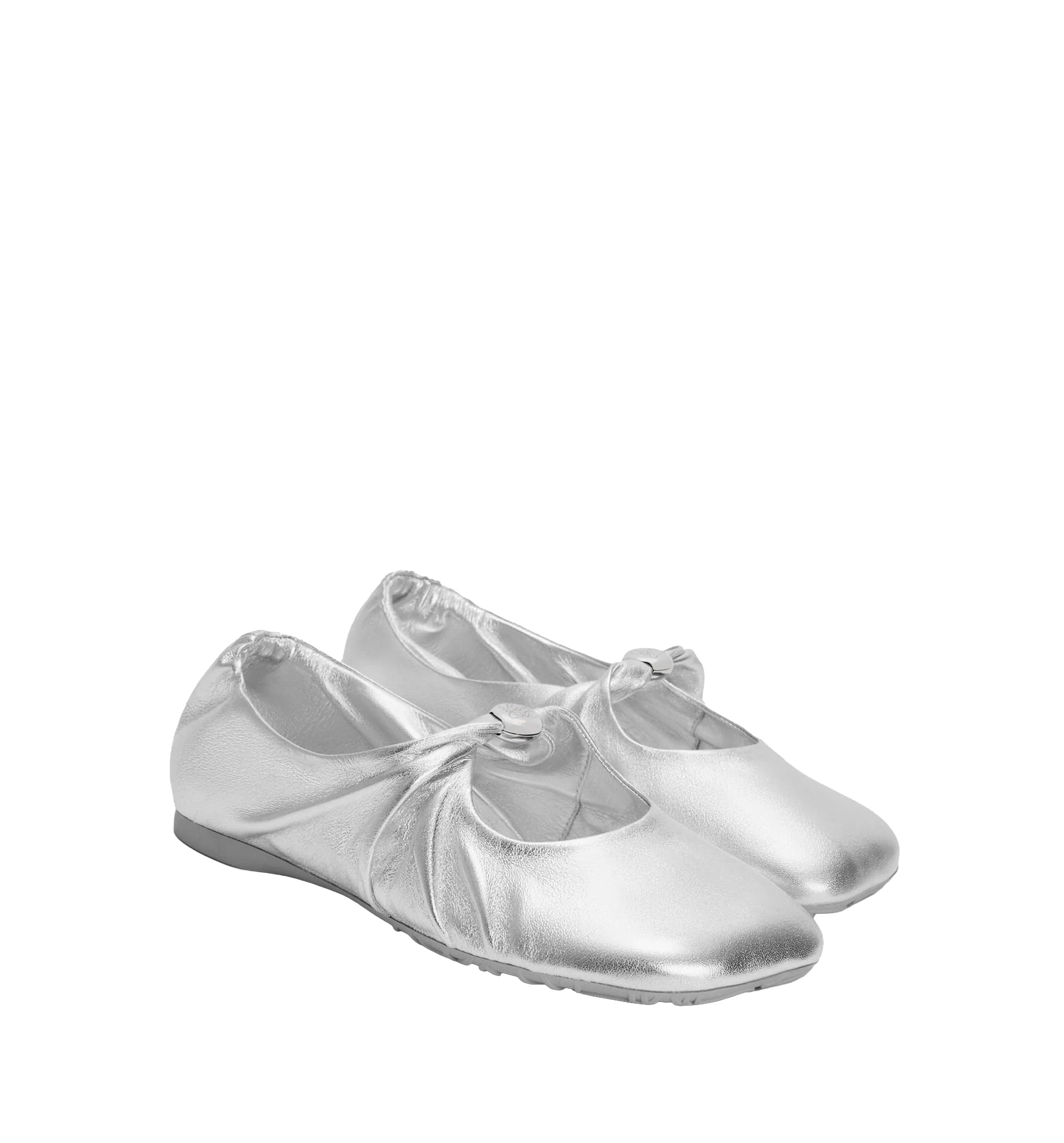 Pebble Soft Ballerina In Laminated Nappa Lambskin