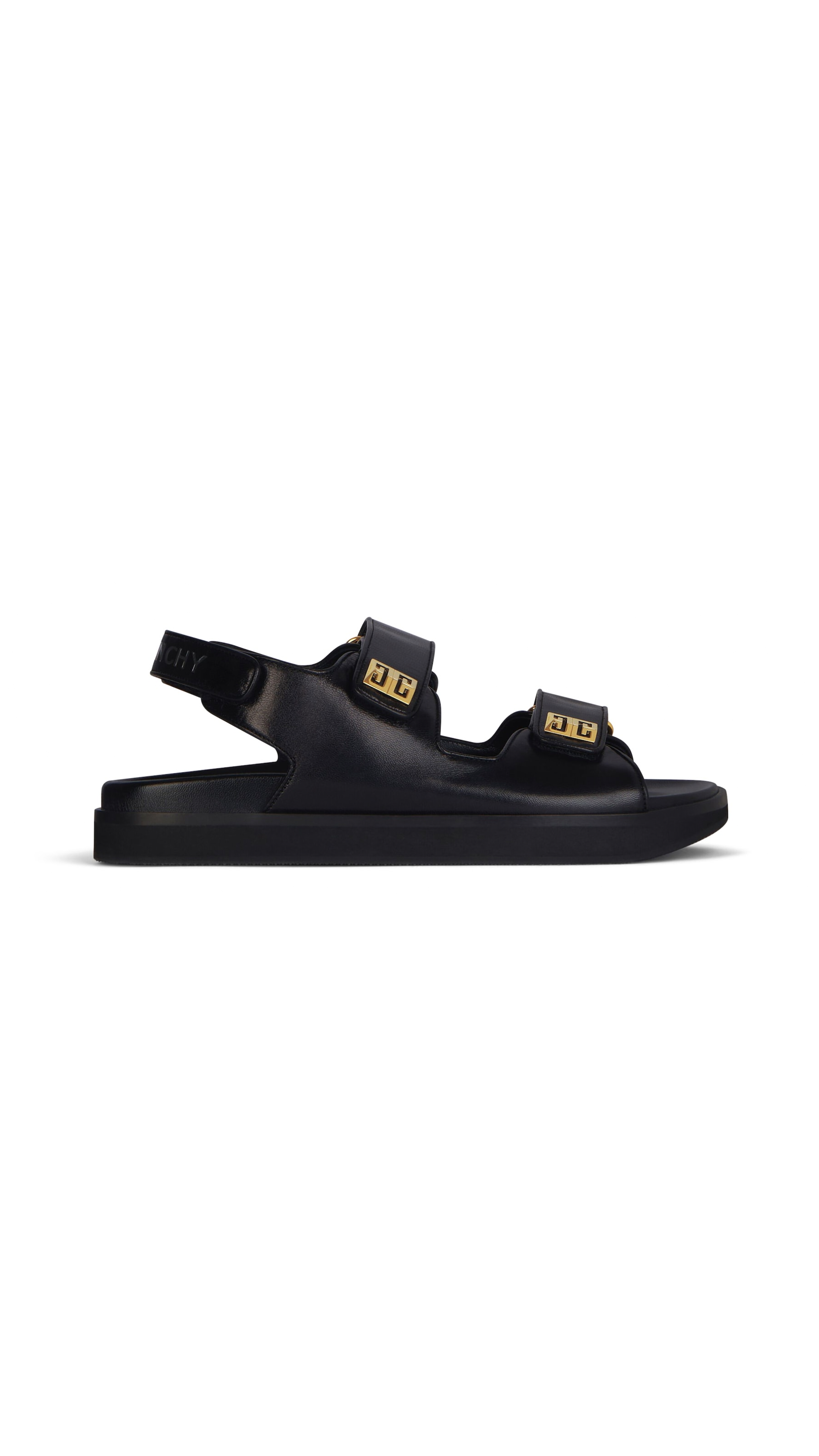 4G Sandals in Leather - Black