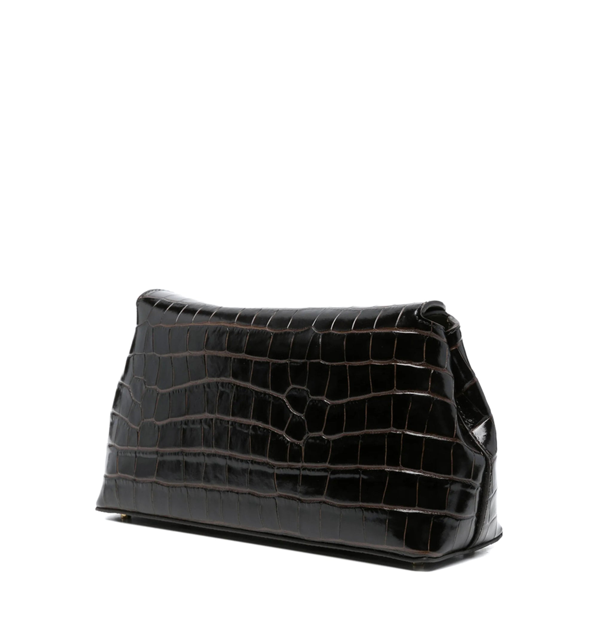 T-Lock Croco-Embossed Clutch