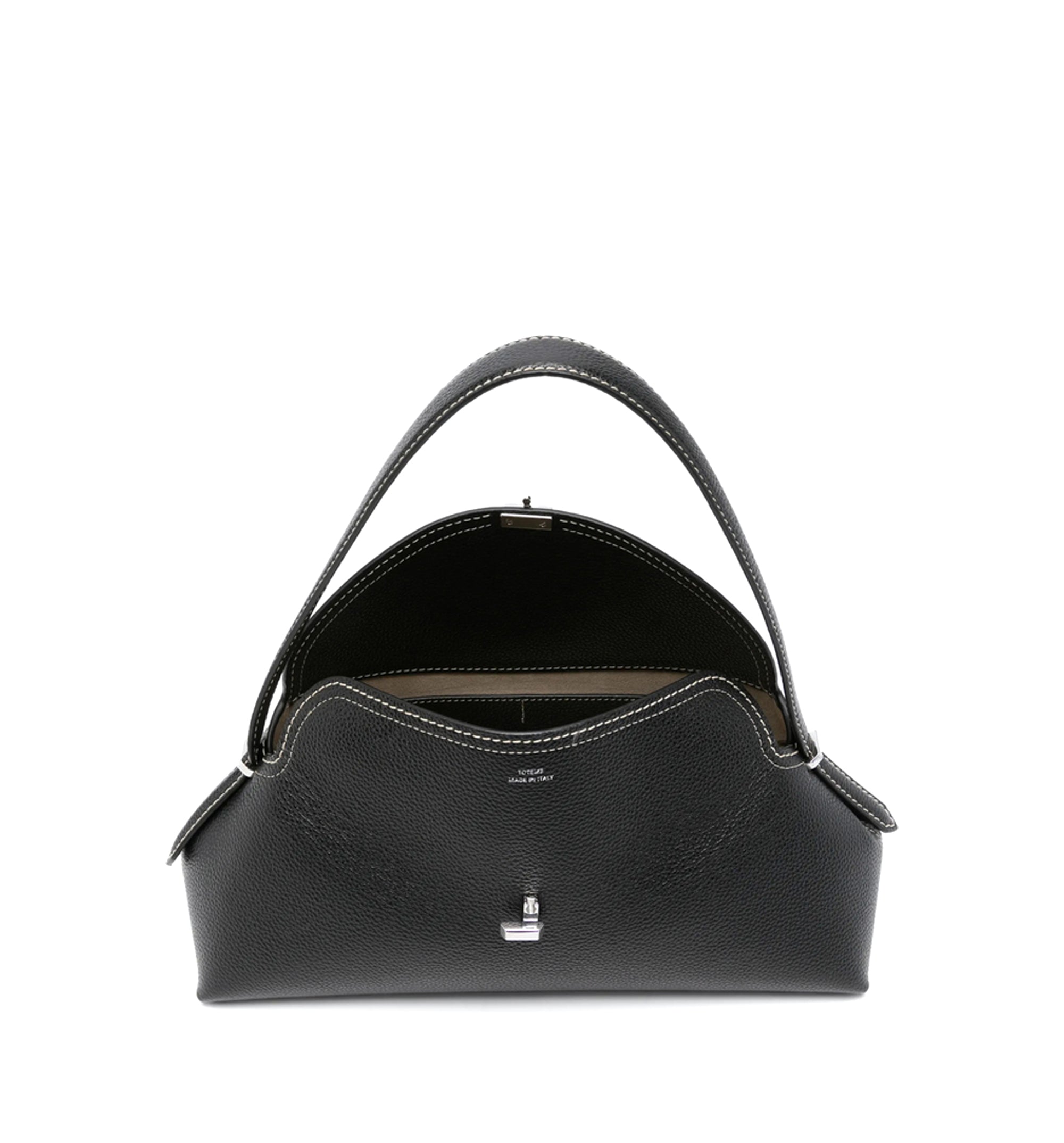 T-Lock Grained-Leather Shoulder Bag