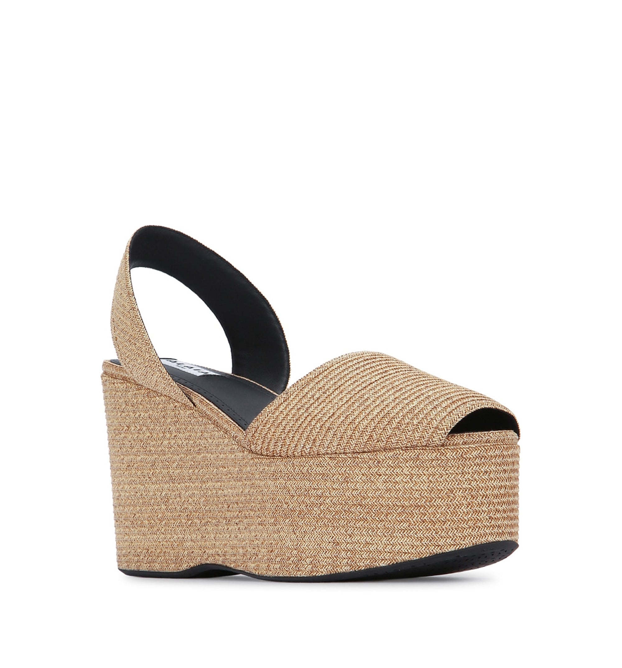 Wedge Sandals In Paper Straw