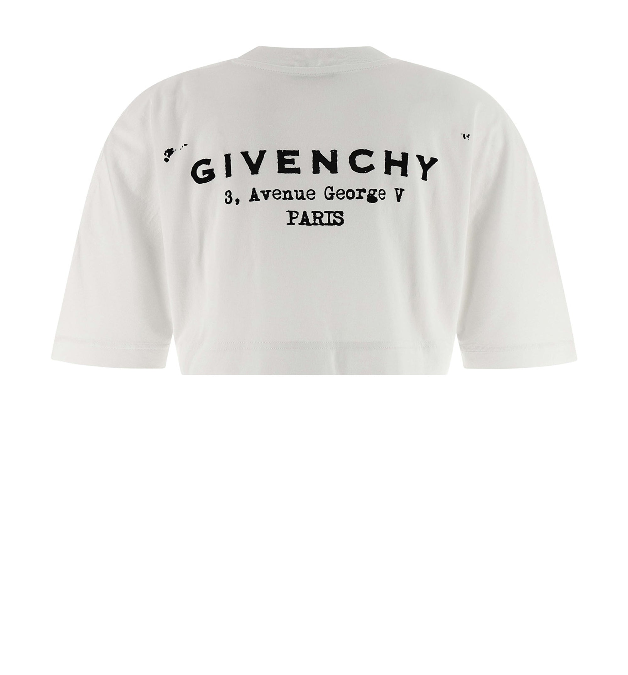 Cropped Fit T-Shirt In Cotton With Givenchy Stamp Print