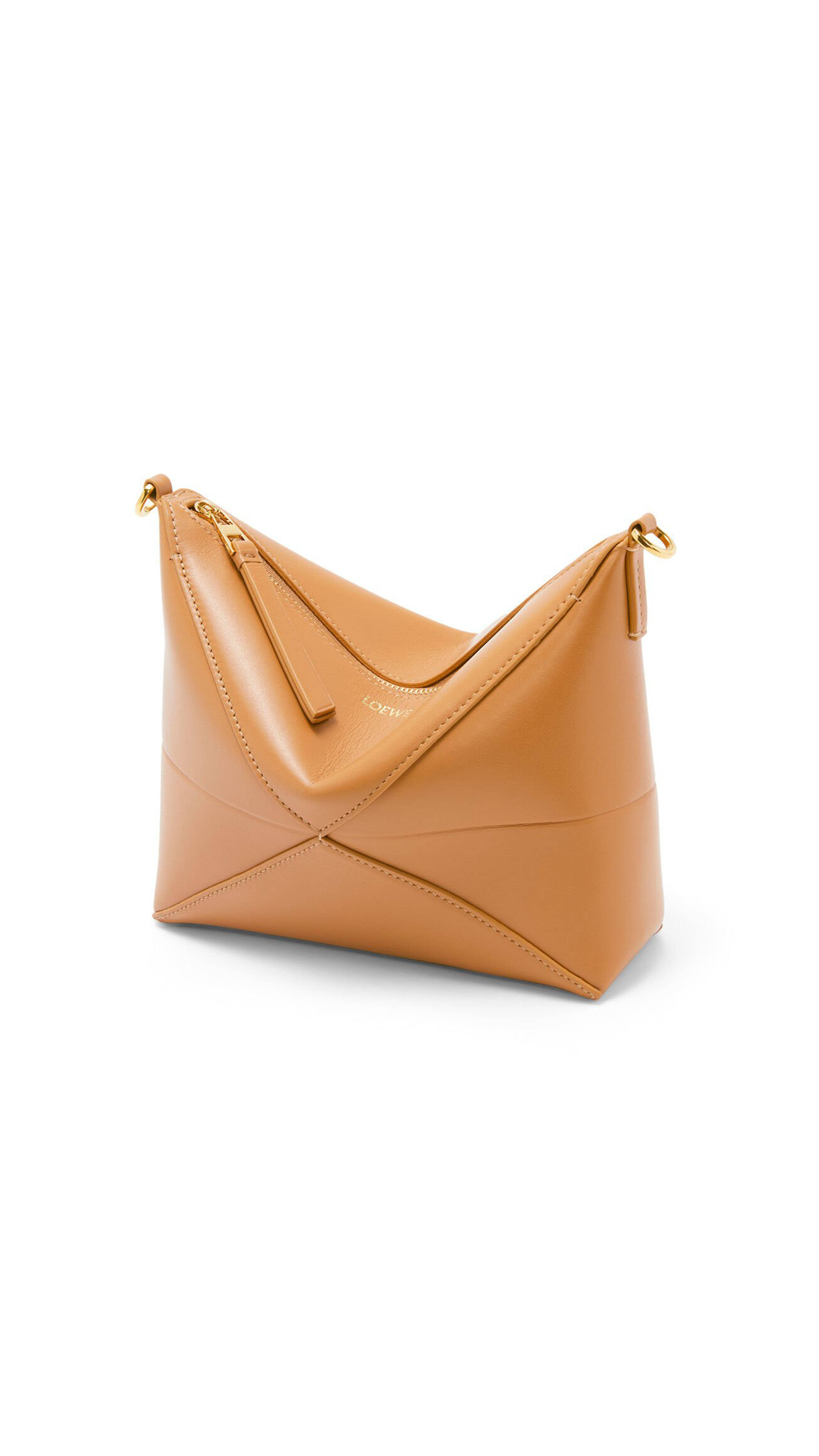 Puzzle Fold Pouch in Shiny Nappa Calfskin
