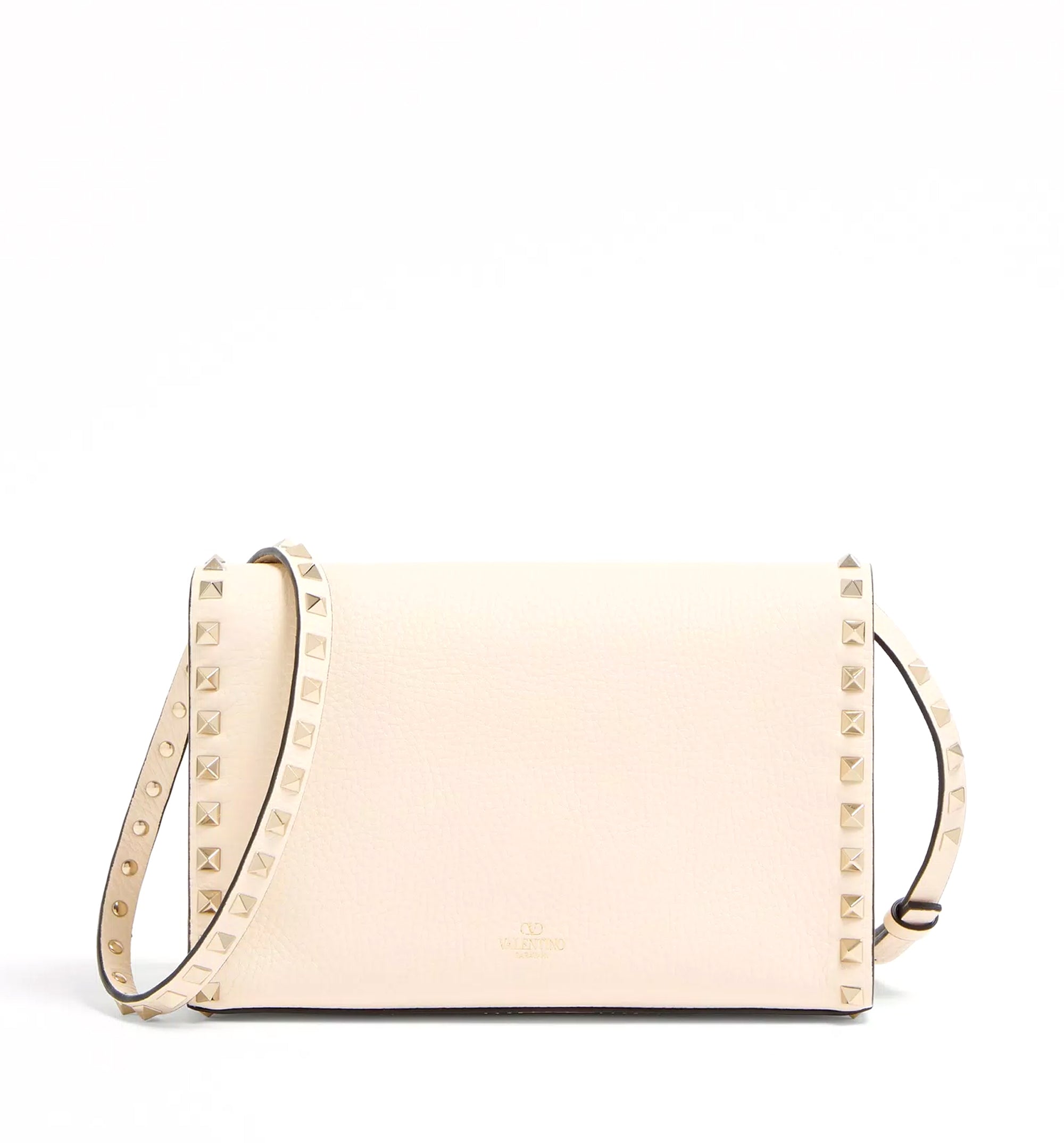 Small Rockstud Grainy Calfskin Crossbody Bag