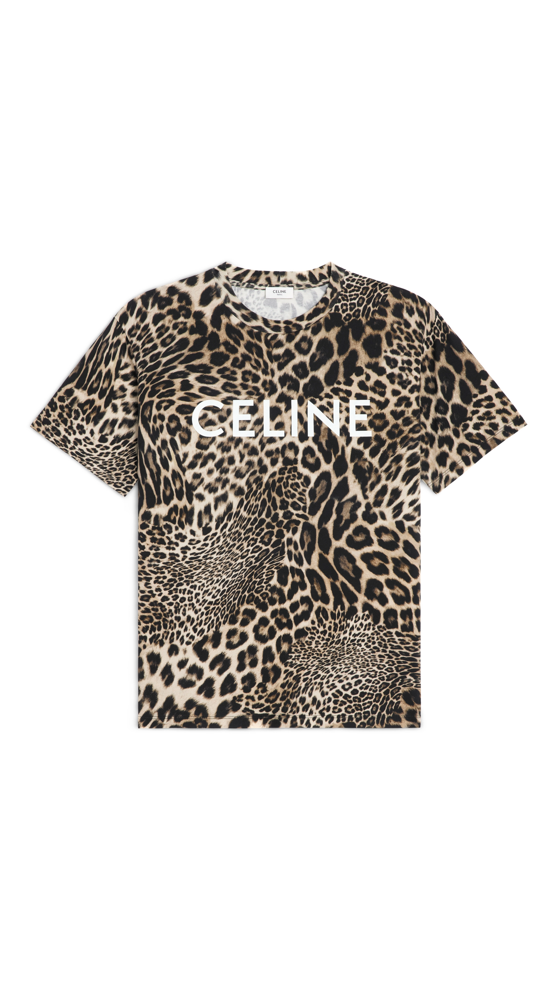CELINE LOOSE T-SHIRT IN COTTON JERSEY - BLACK / WHITE