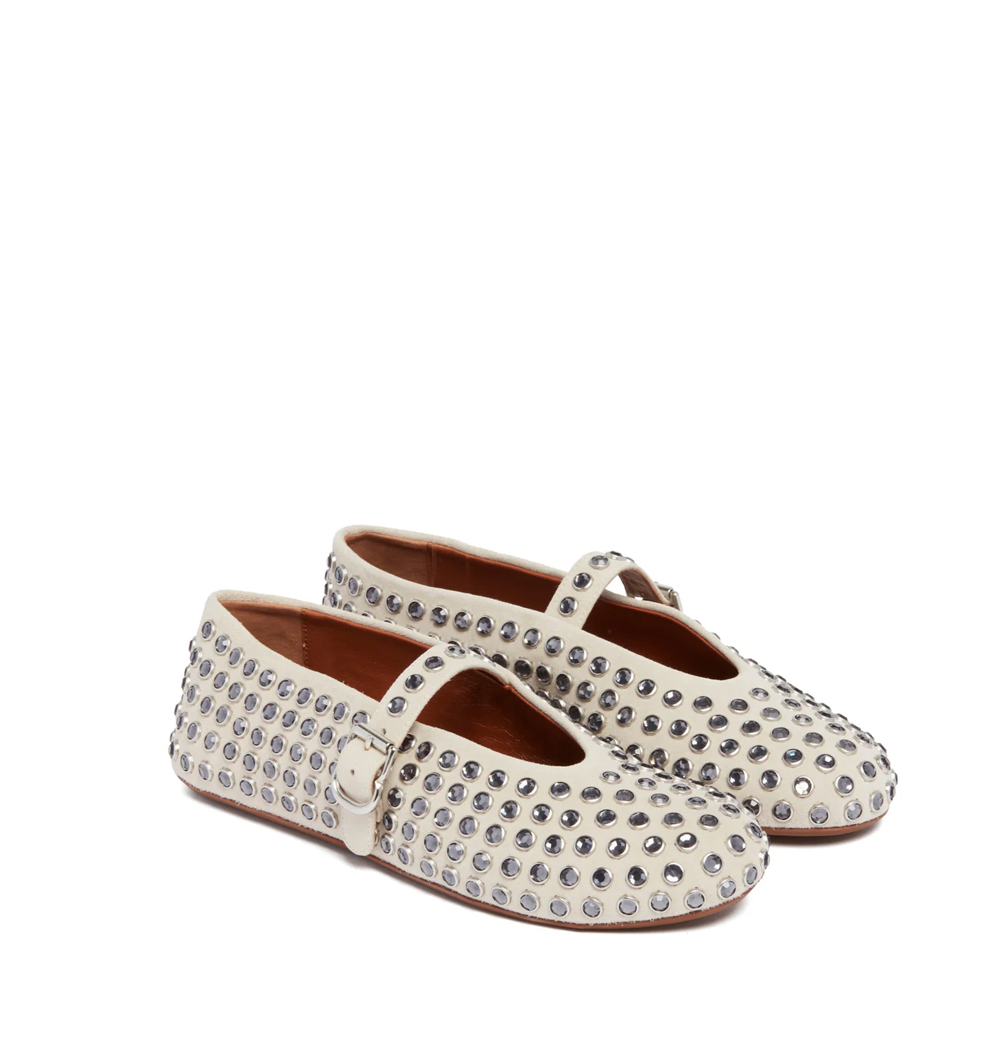 Strass Suede Ballet Flats