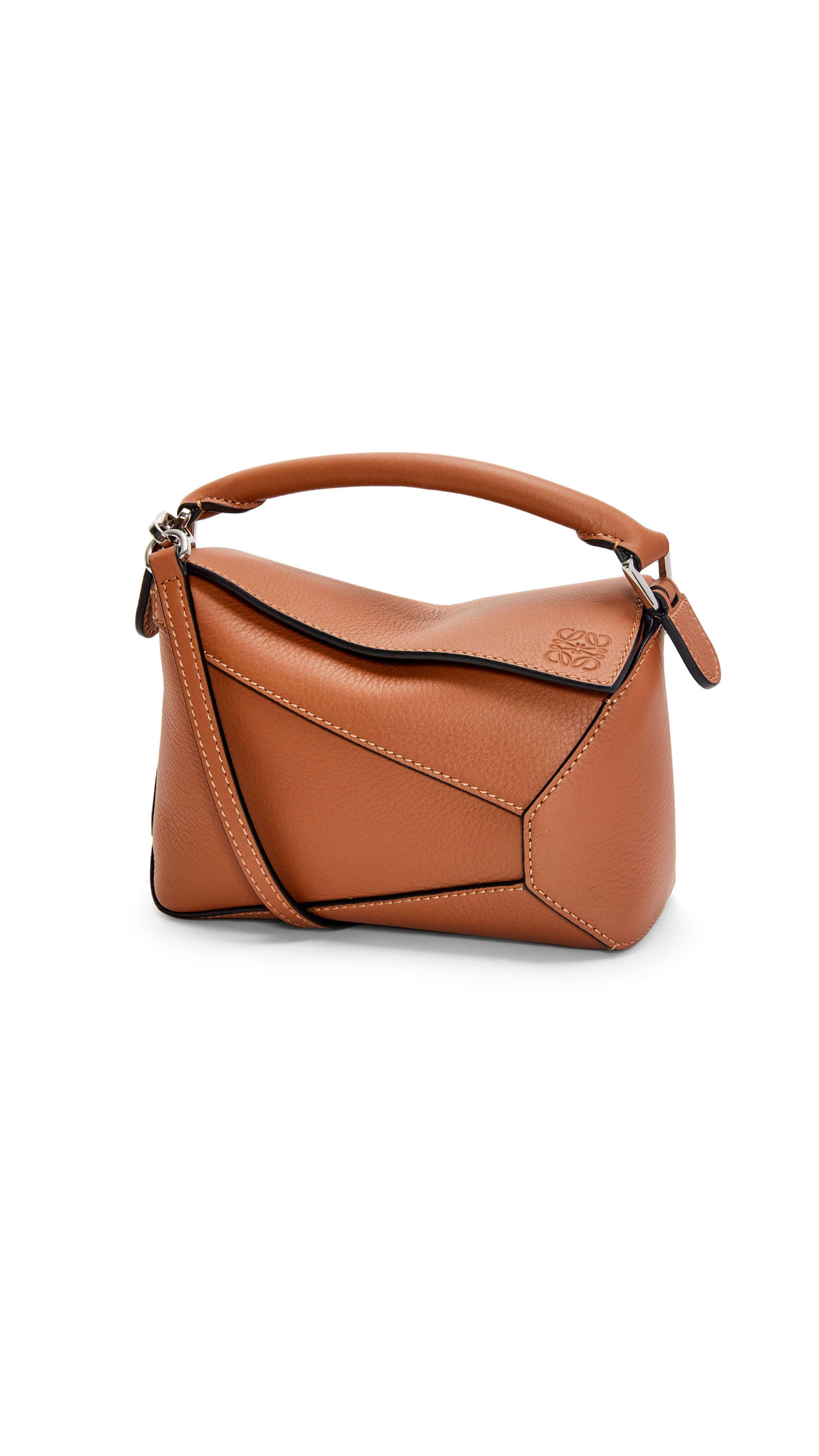 Mini Puzzle Bag in Classic Calfskin - Tan