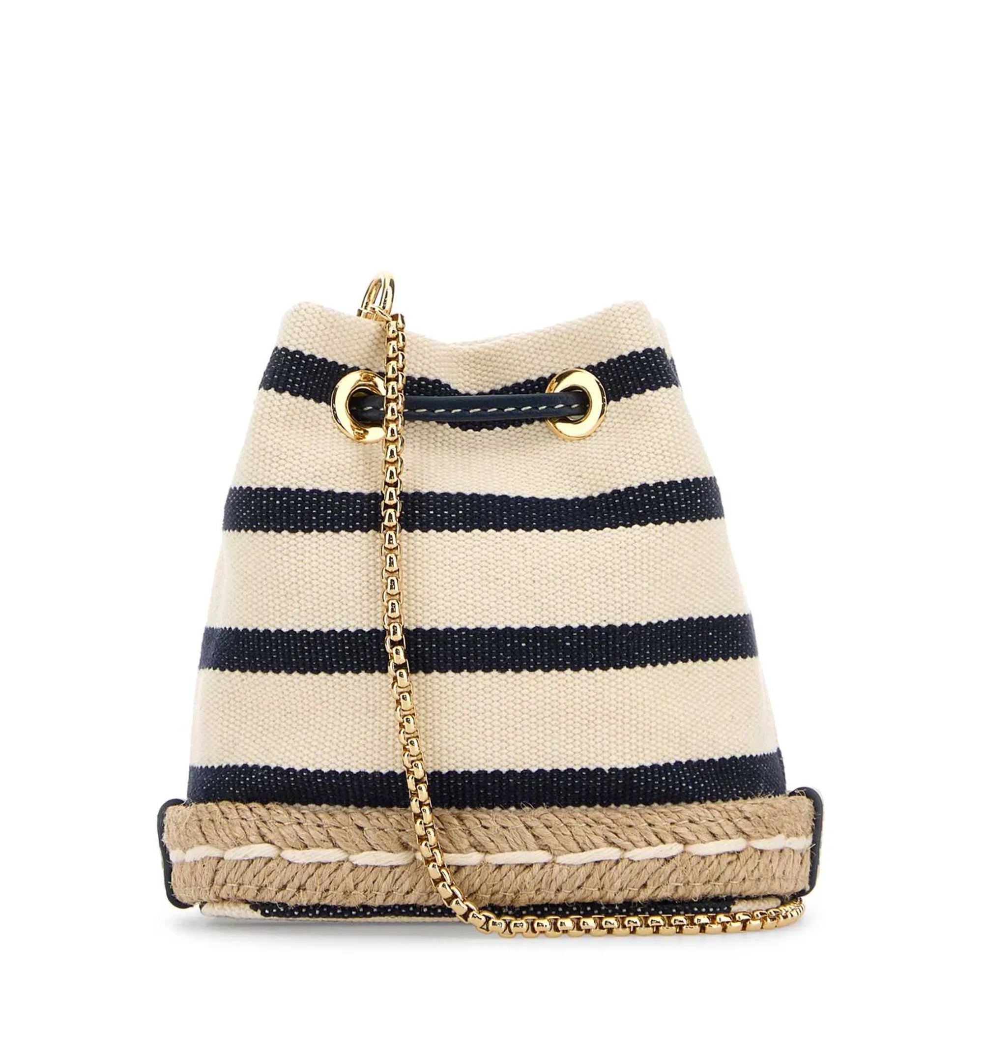 Striped Fabric Mini-Pouch