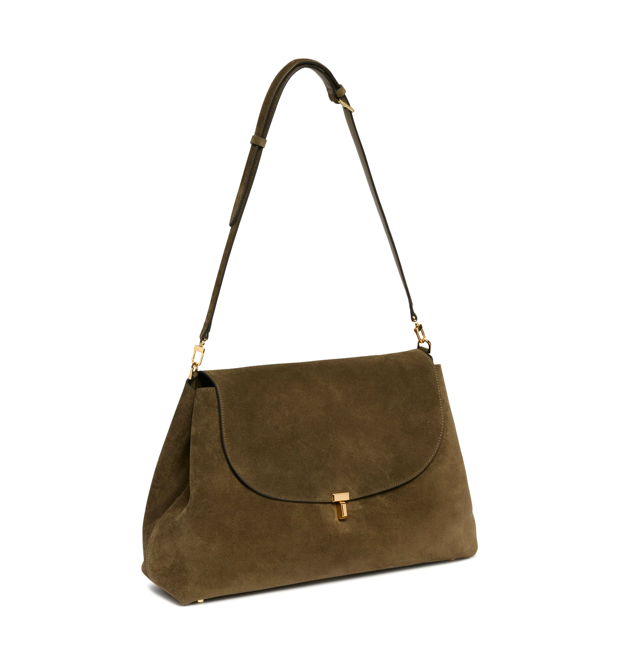 T-Lock Suede Tote Bag
