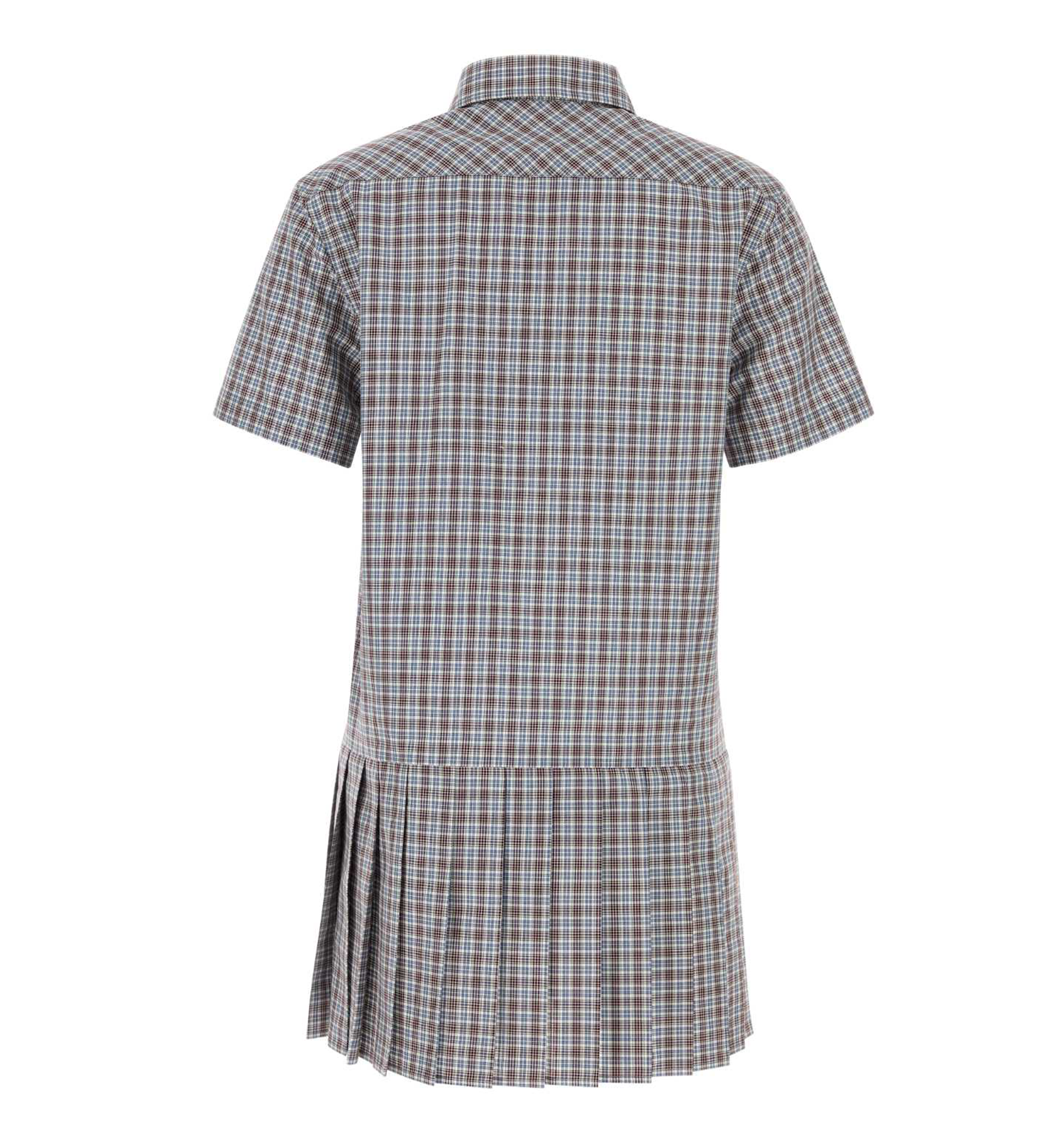 Embroidered Cotton Mini Shirt Dress