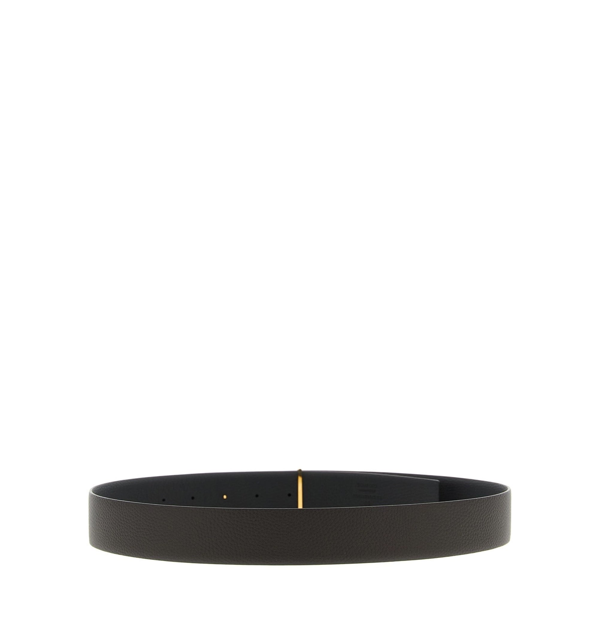 Grain Leather Slim T Reversible Belt