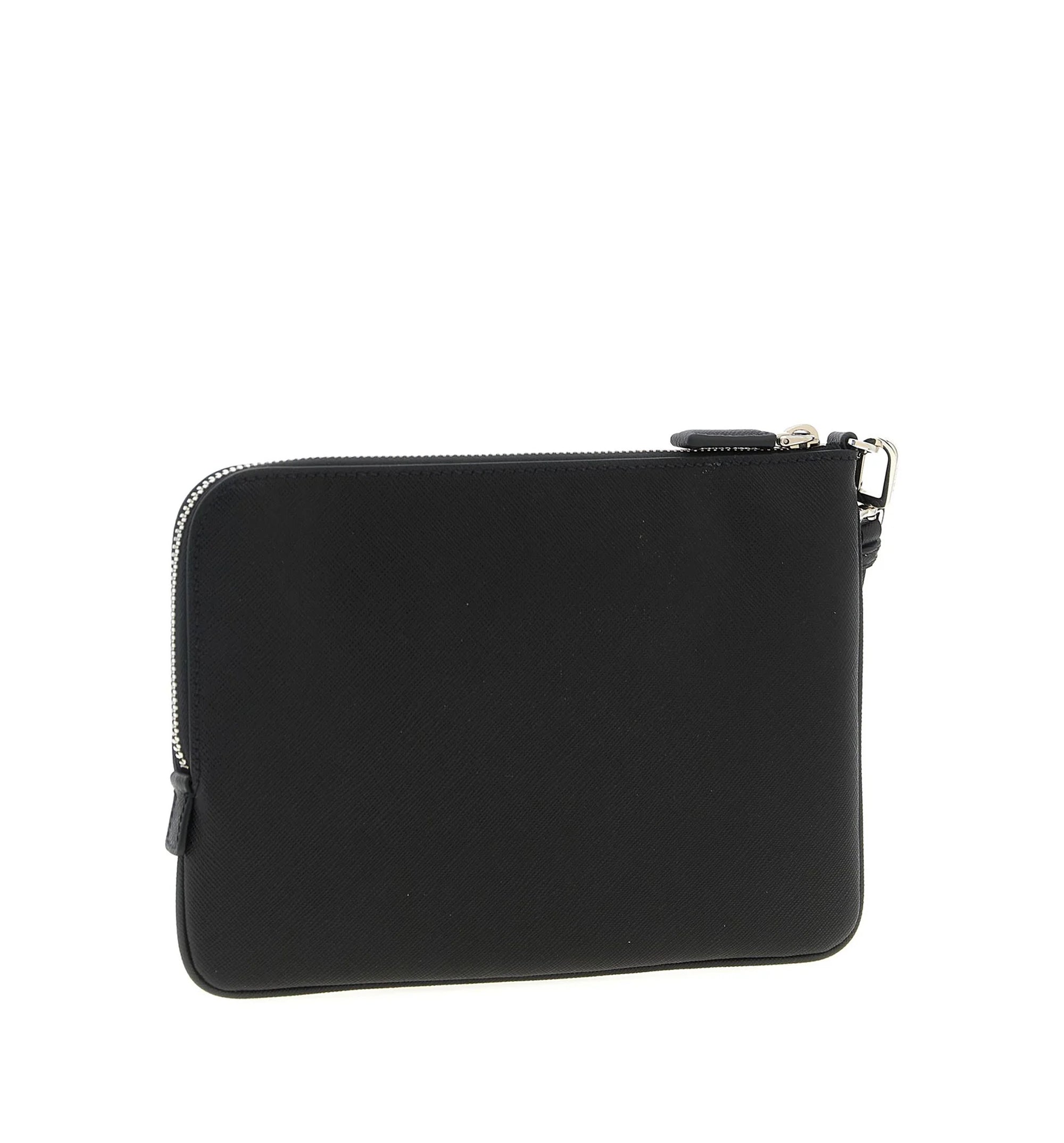 Saffiano Leather Clutch