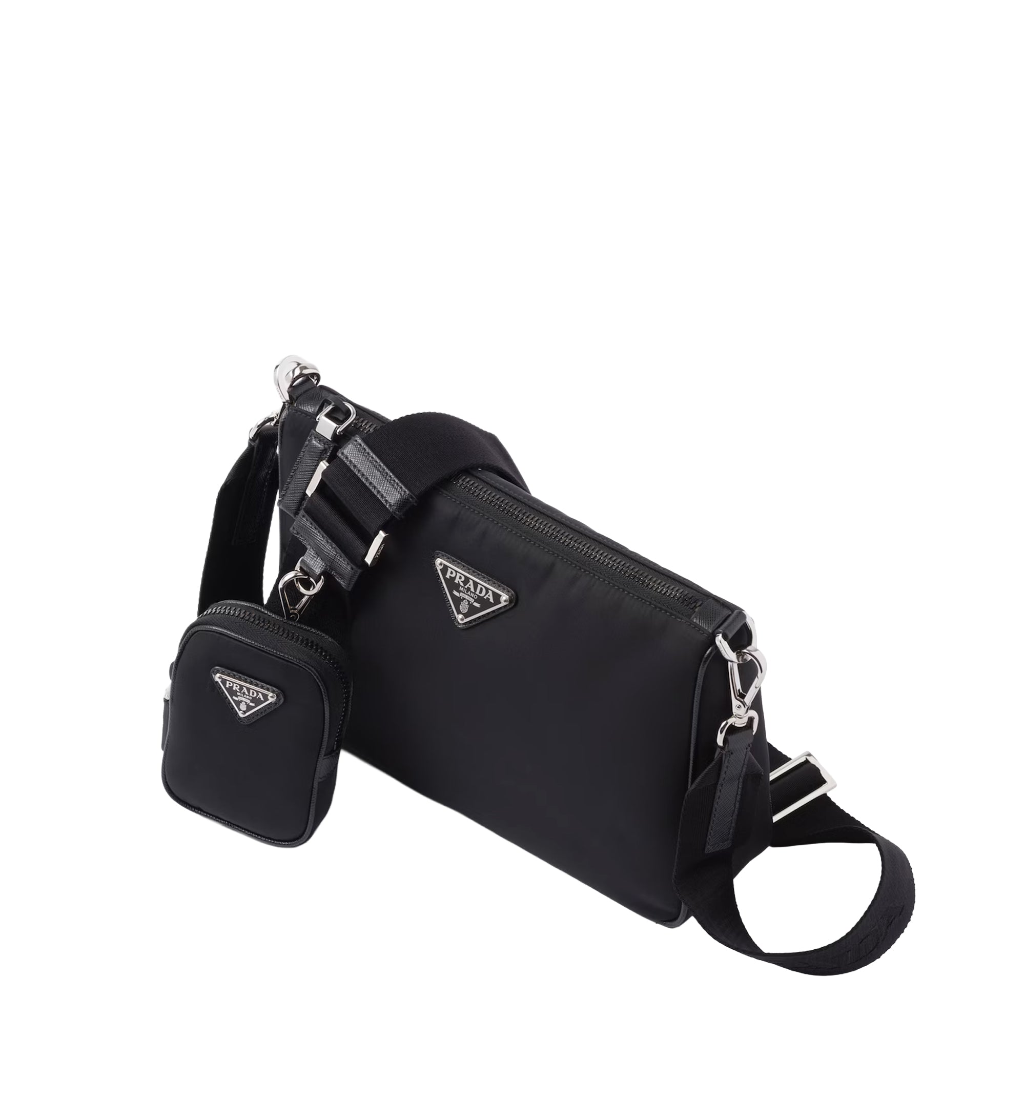 Re-Nylon And Saffiano Leather Shoulder Bag