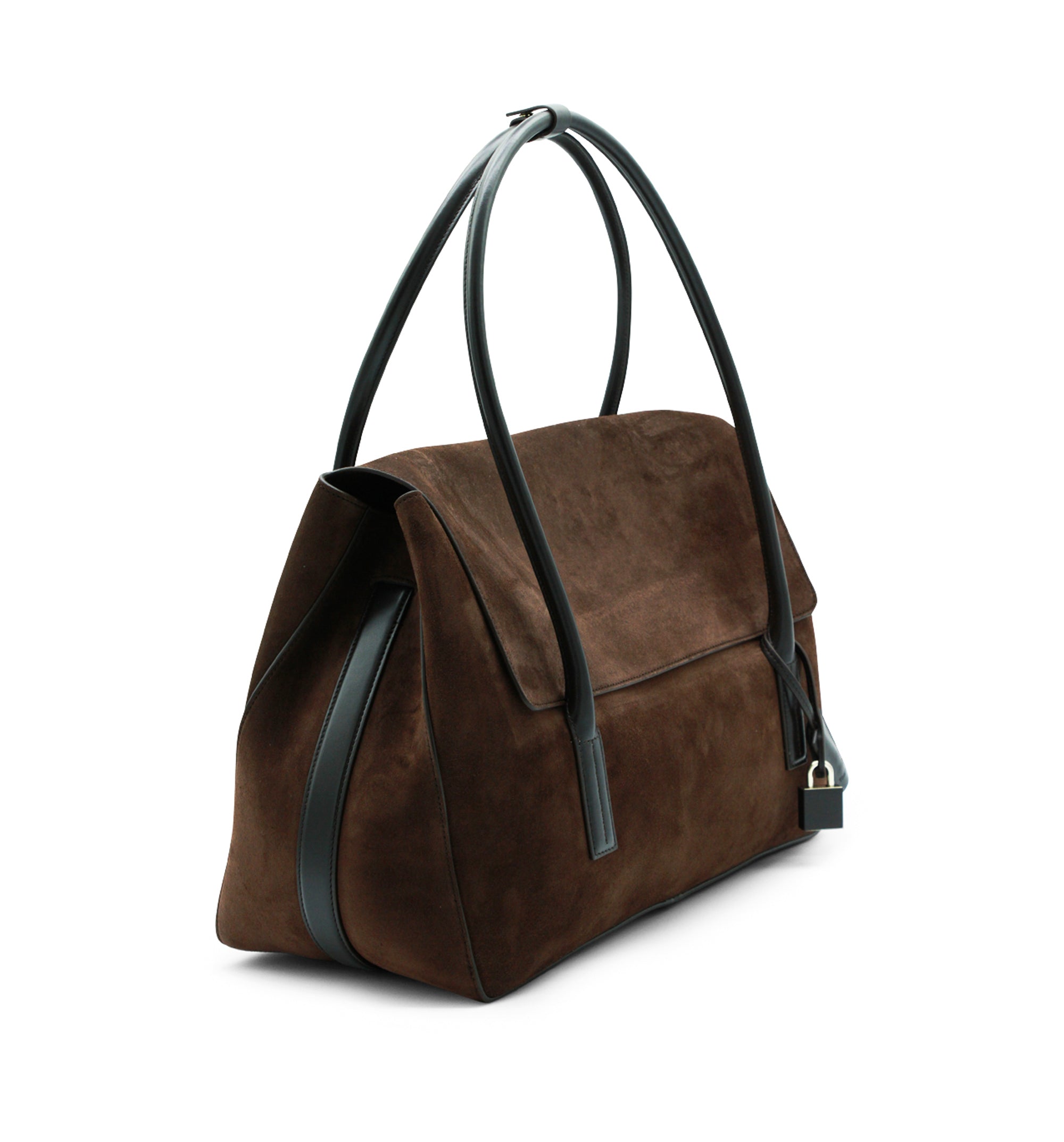 Suede Leather Eclipse Large Shoulder Bag