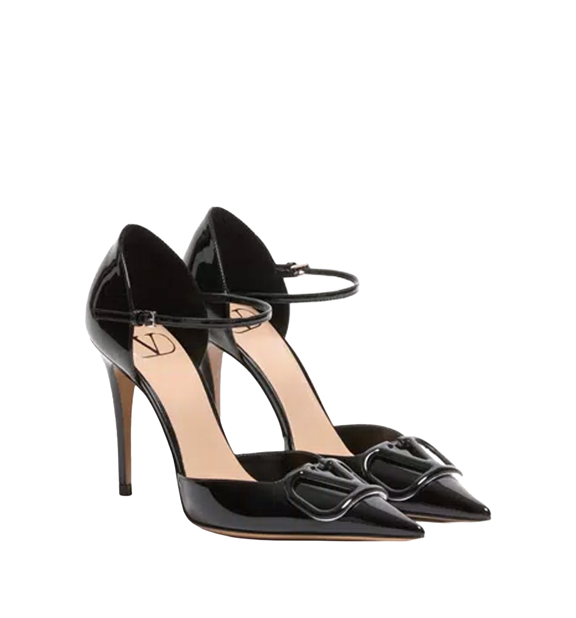 VLogo Signature D'Orsay Patent Leather Pumps 100mm