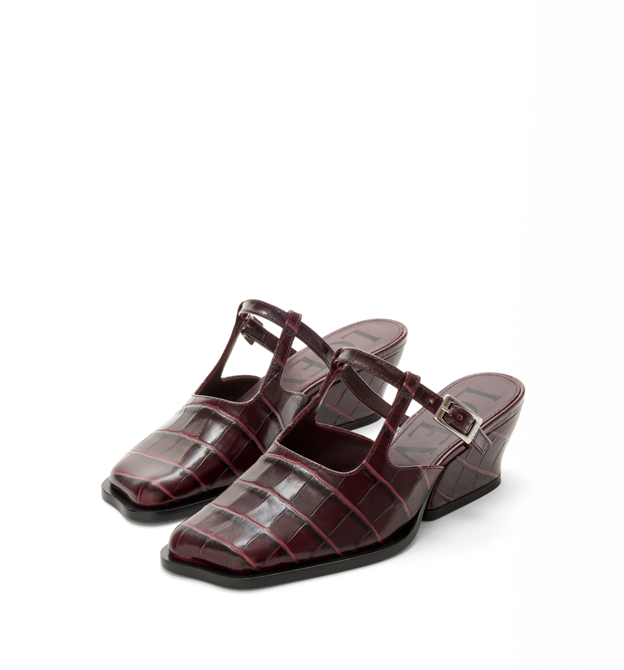 Onda Mule In Embossed Calfskin