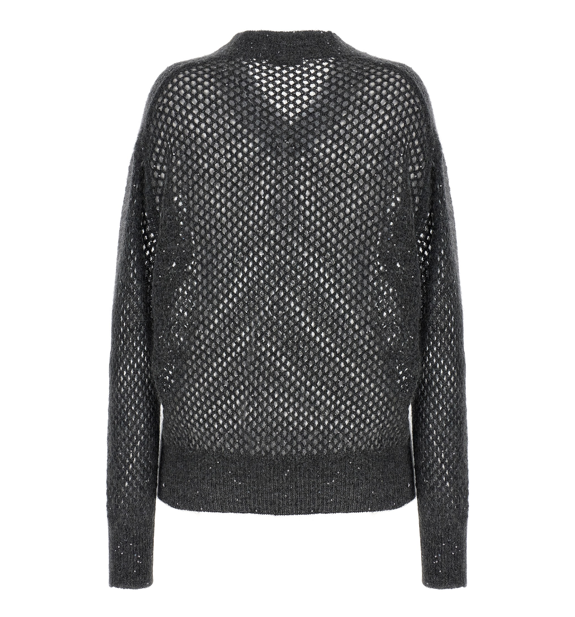 Mohair, Cotton and Wool Dazzling Mesh Sweater