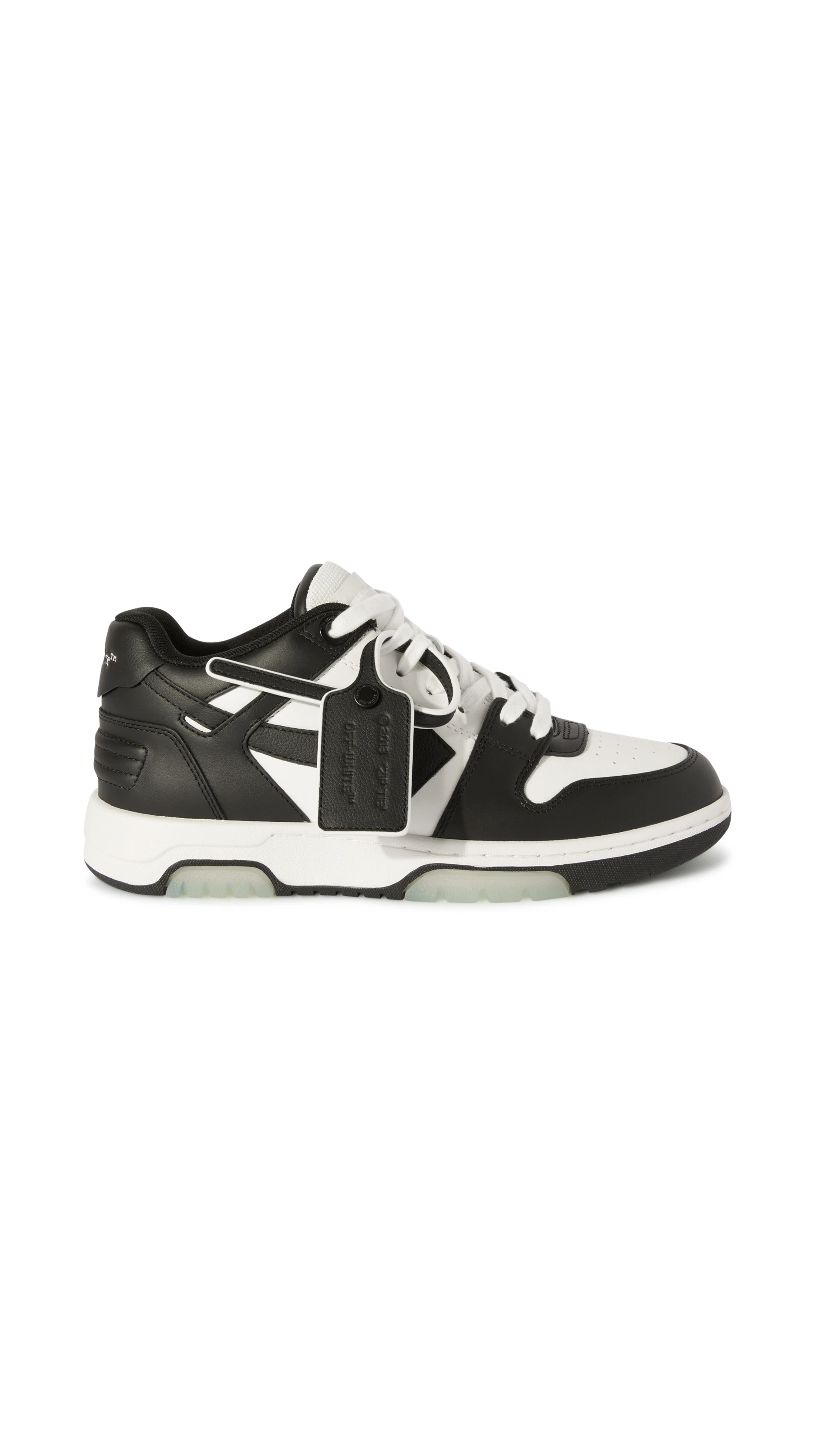 Out Of Office Calf Leather Sneakers - White/Black