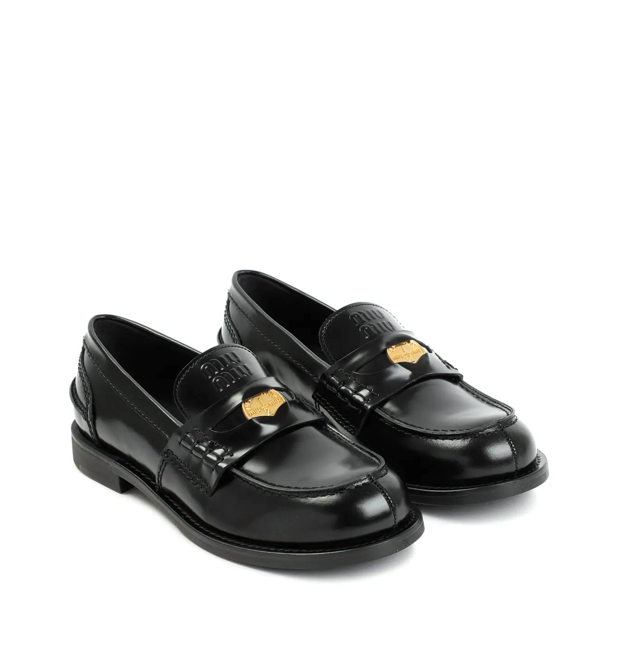 Brushed Leather Penny Loafers