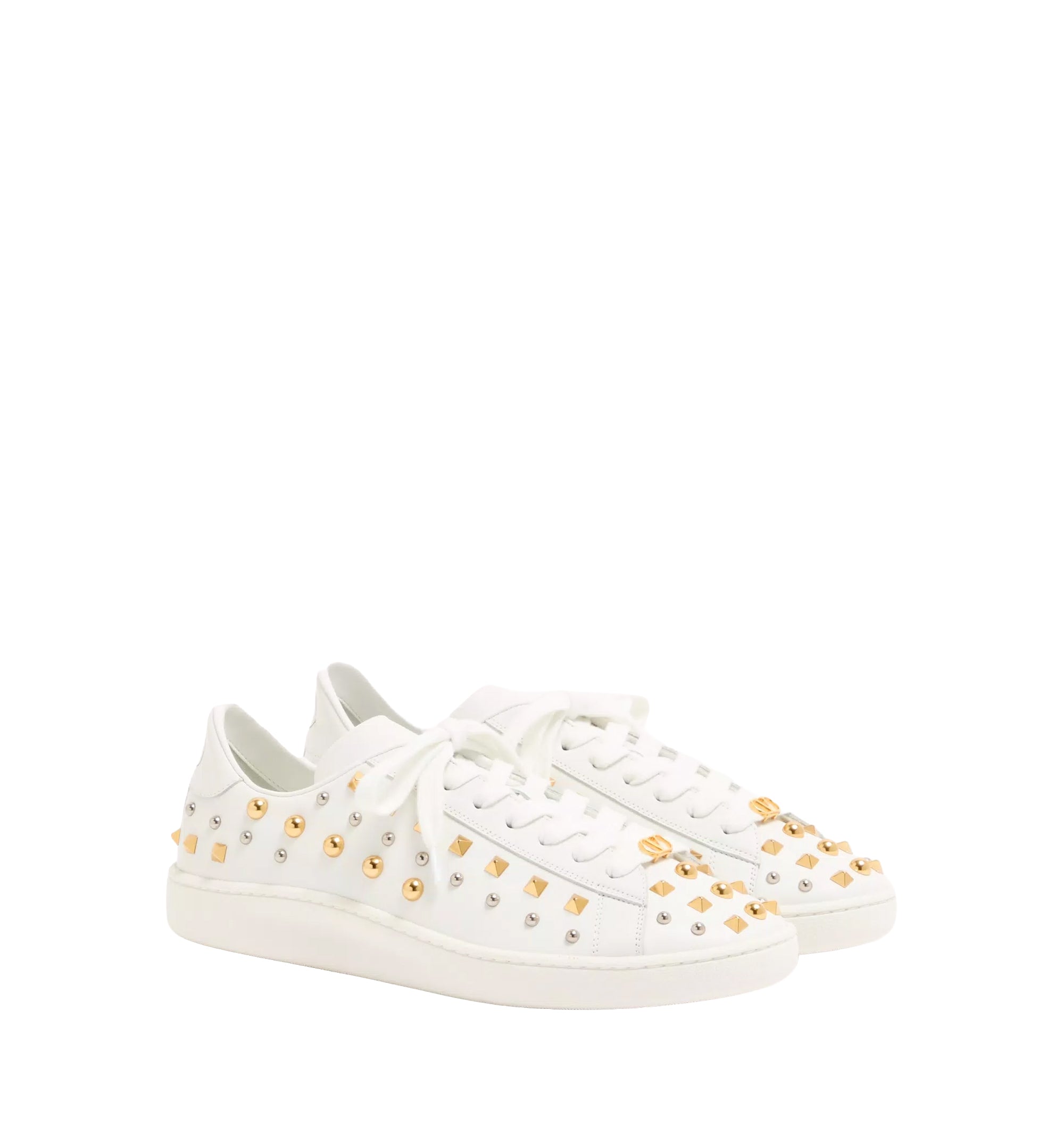 Royco Trainer In Nappa Calfskin With Stud Detail