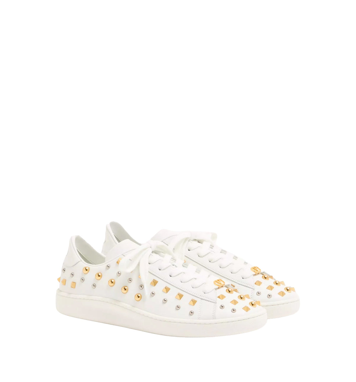 Royco Trainer In Nappa Calfskin With Stud Detail