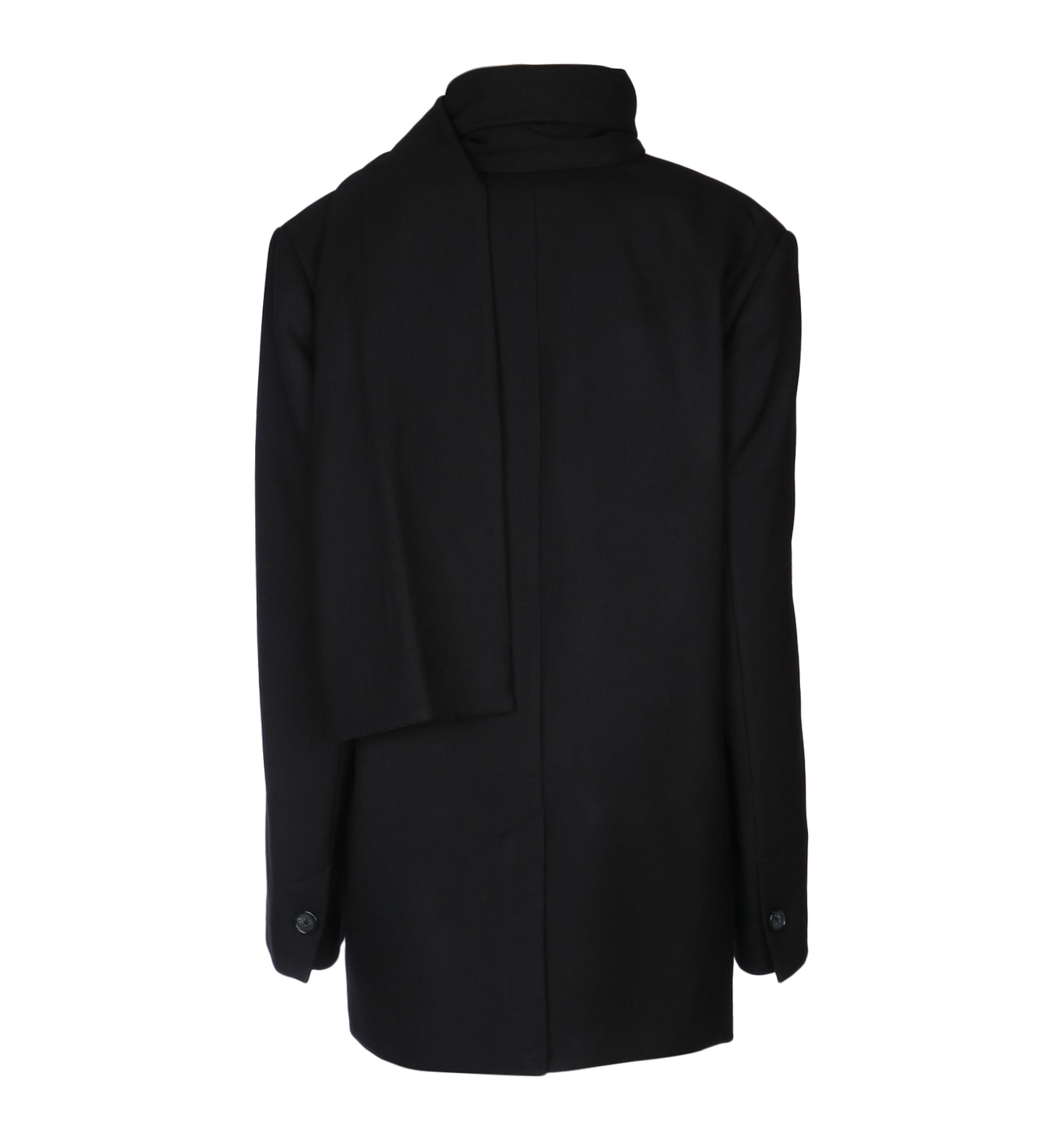 Scarf Single-Breasted Jacket